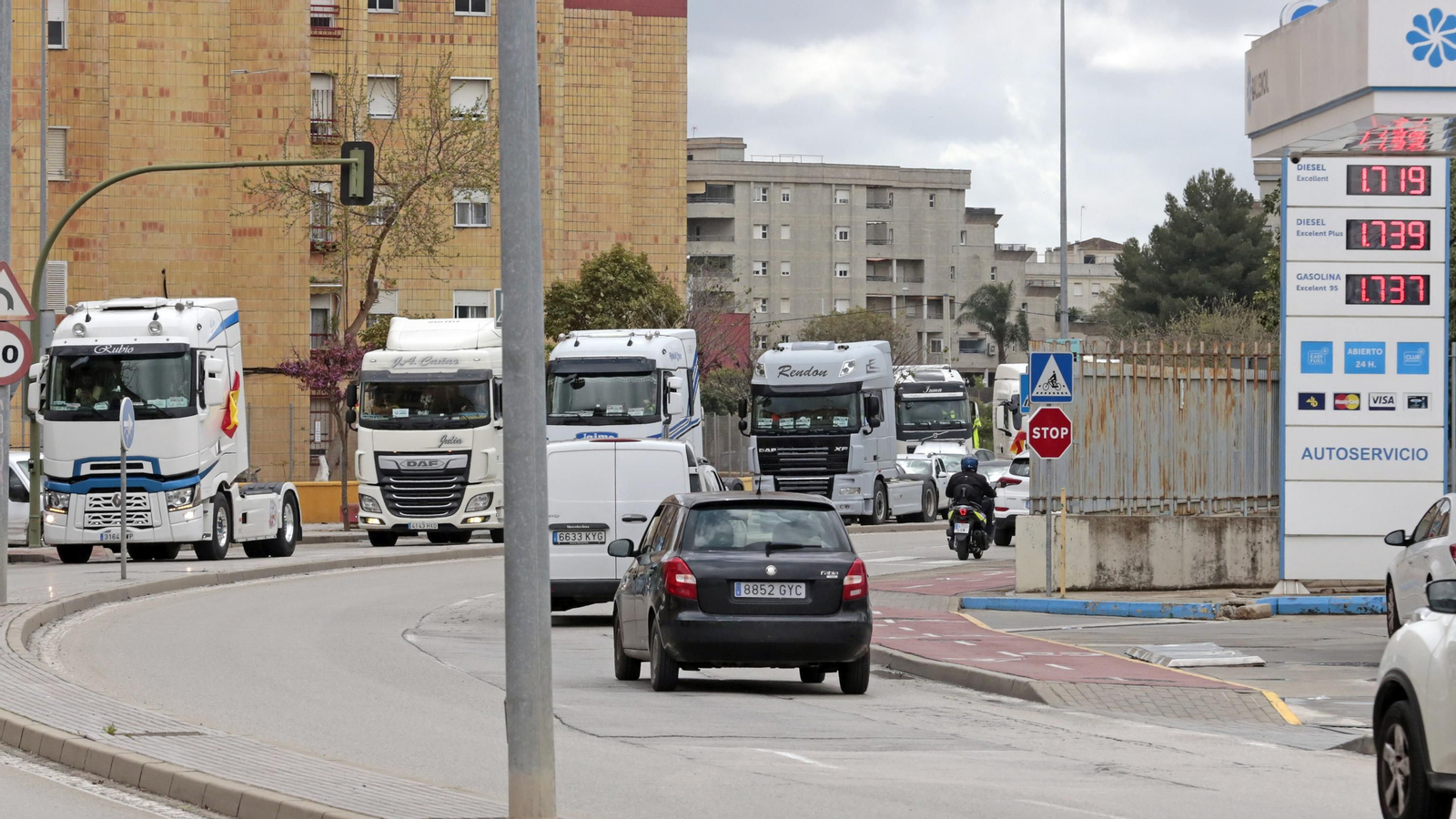 Caravana de transportistas por Jerez