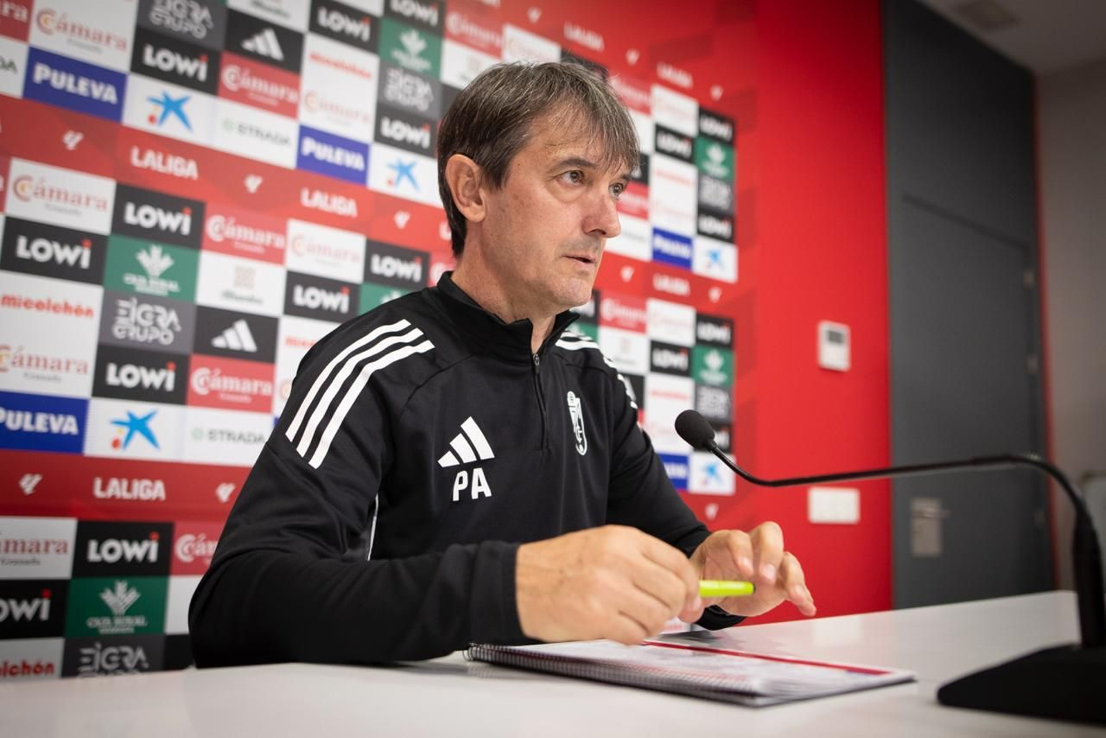 Pacheta, durante la rueda de prensa de este viernes