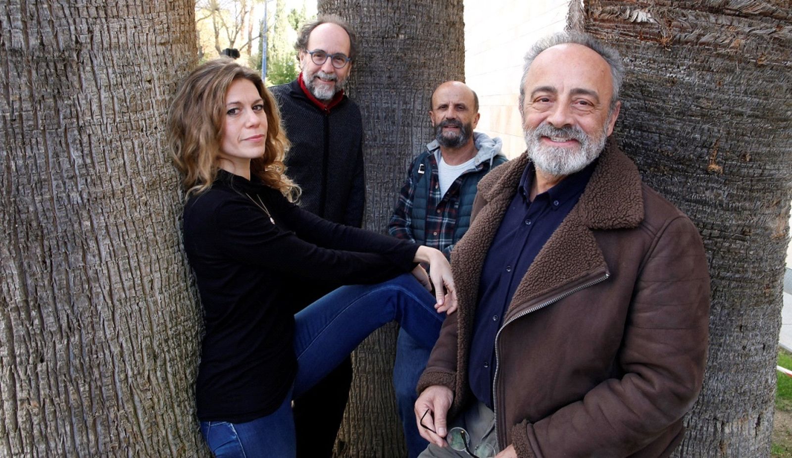 Alfaro (segundo por la izquierda), con los actores Rebeca Valls, Vicente Fuentes y Enric Benavent.