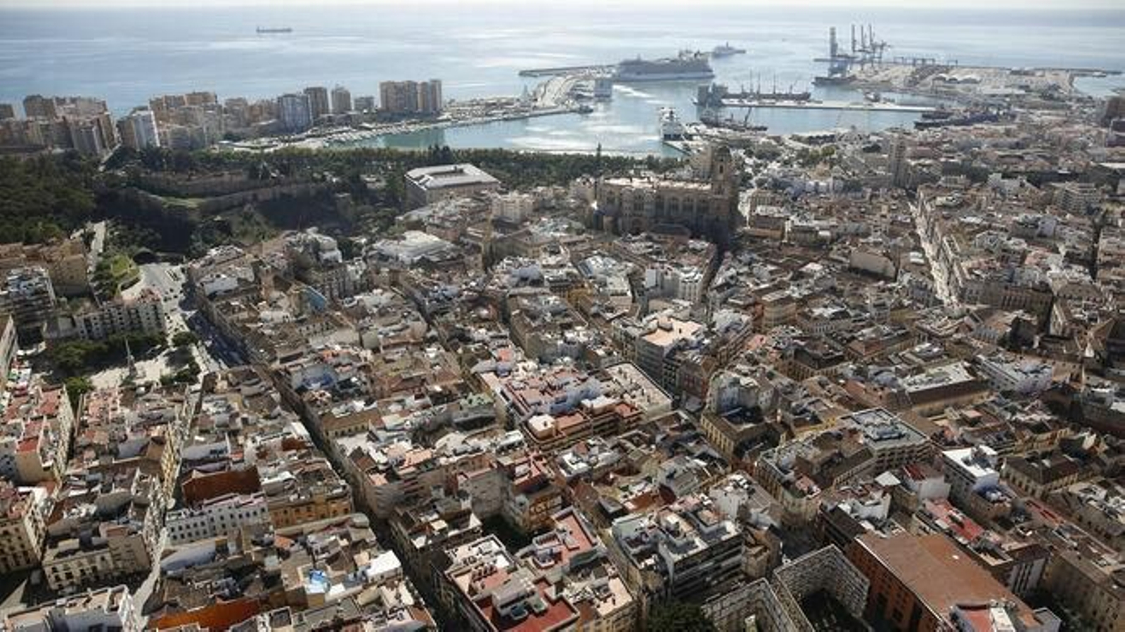 Vista del Centro histórico de Málaga.