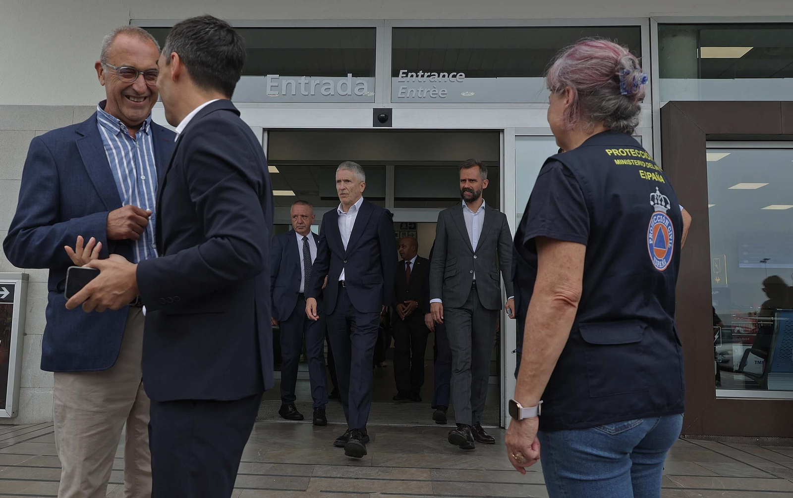 Fotos de la visita de Grande - Marlaska al dispositivo de la OPE en el Puerto de Tarifa