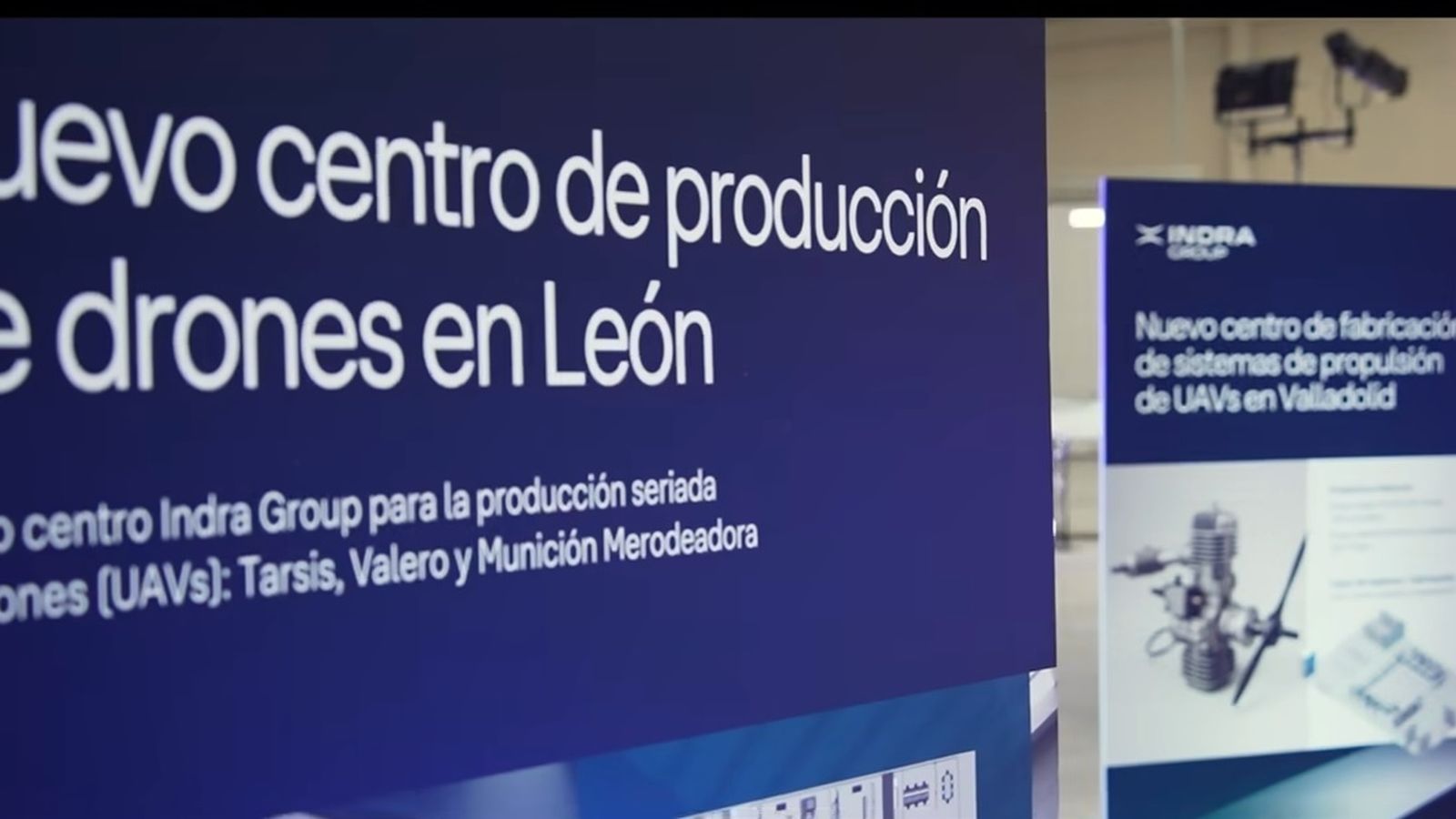 Evento en el que dio Indra dio a conocer el nuevo centro de producción de drones en León
