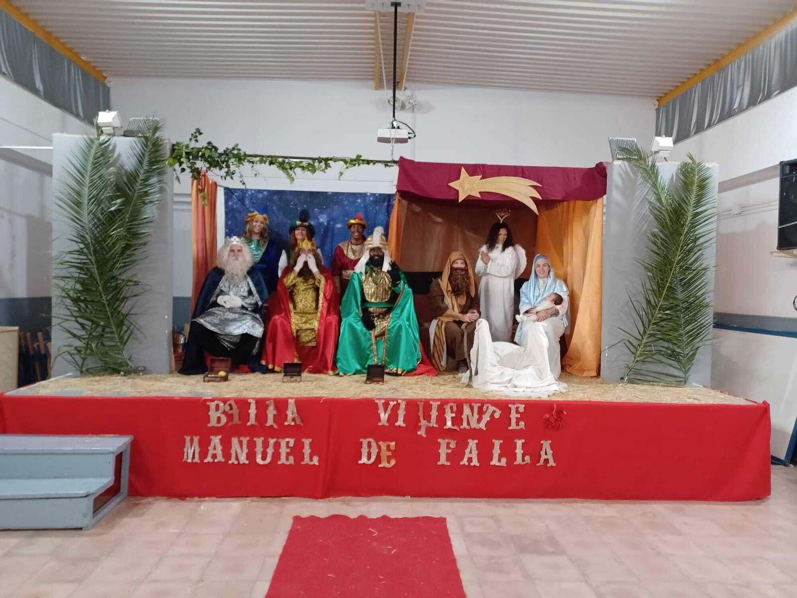 Belén viviente en el CEIP Manuel de falla