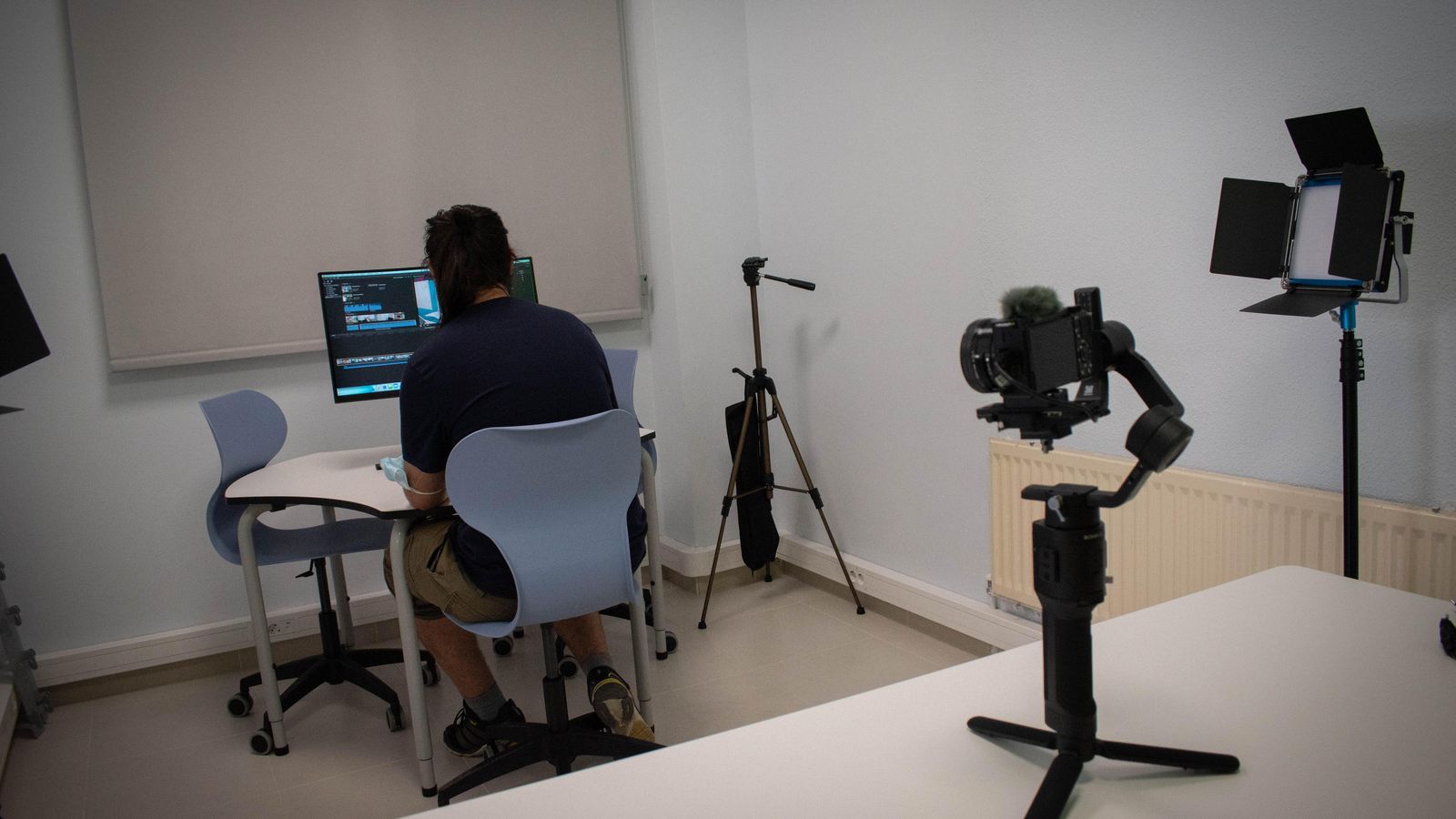 Zona de vídeo del Aula Ateca.