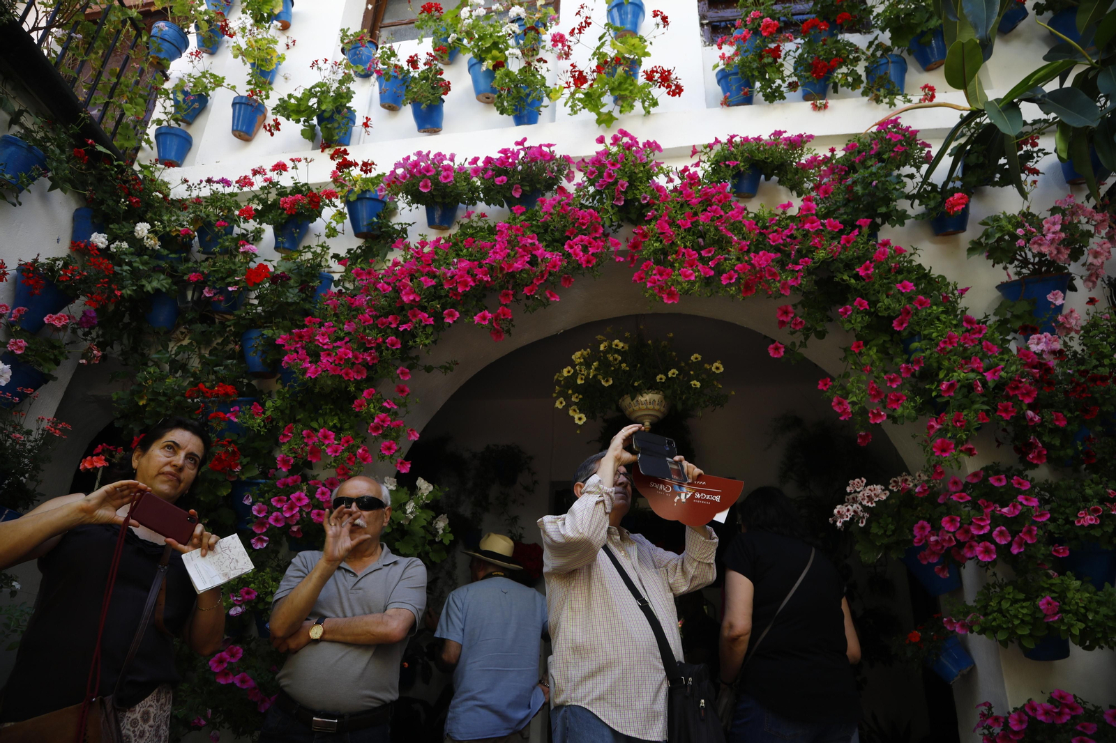 Los Patios de Córdoba se preparan para el fin de semana, en imágenes