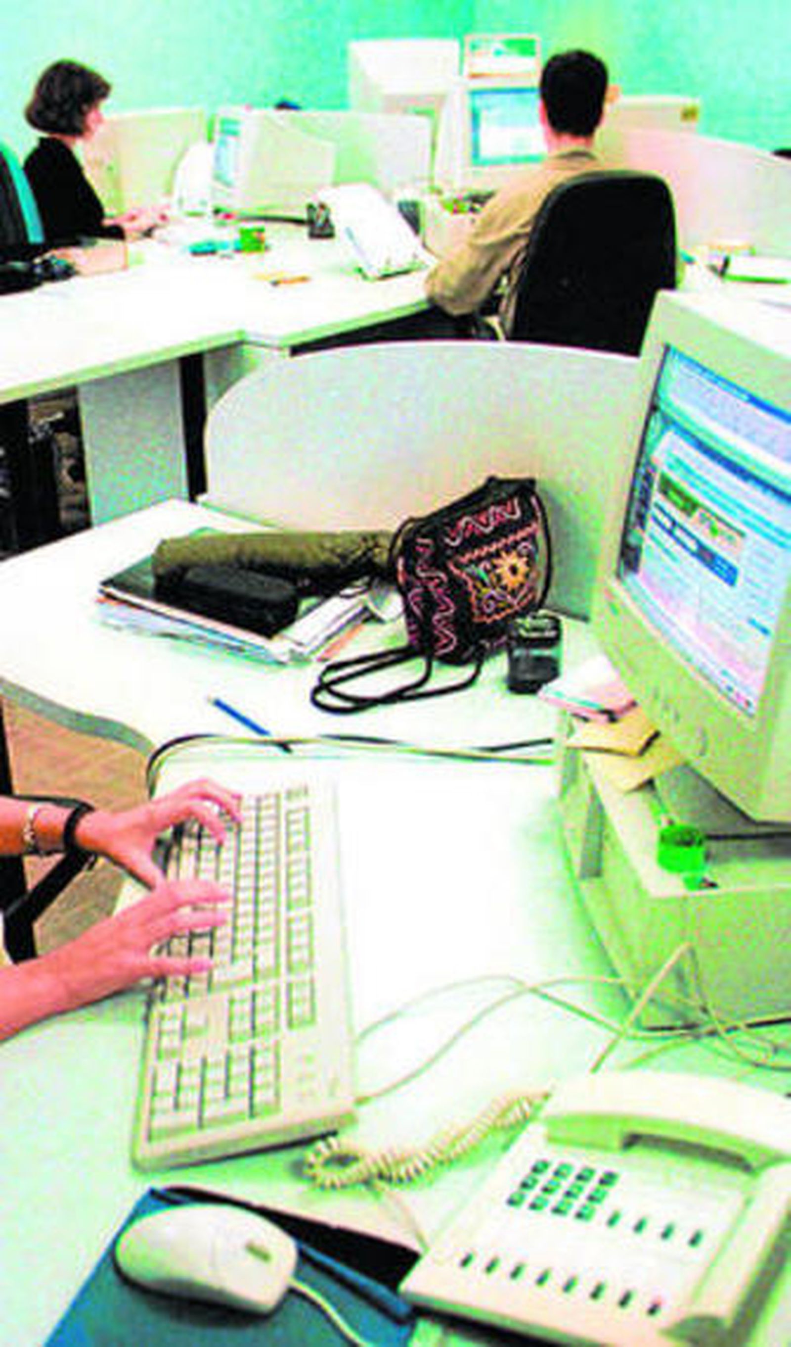 Oficina de Rilco en las dependencias de la Zona Franca en octubre de 2001.