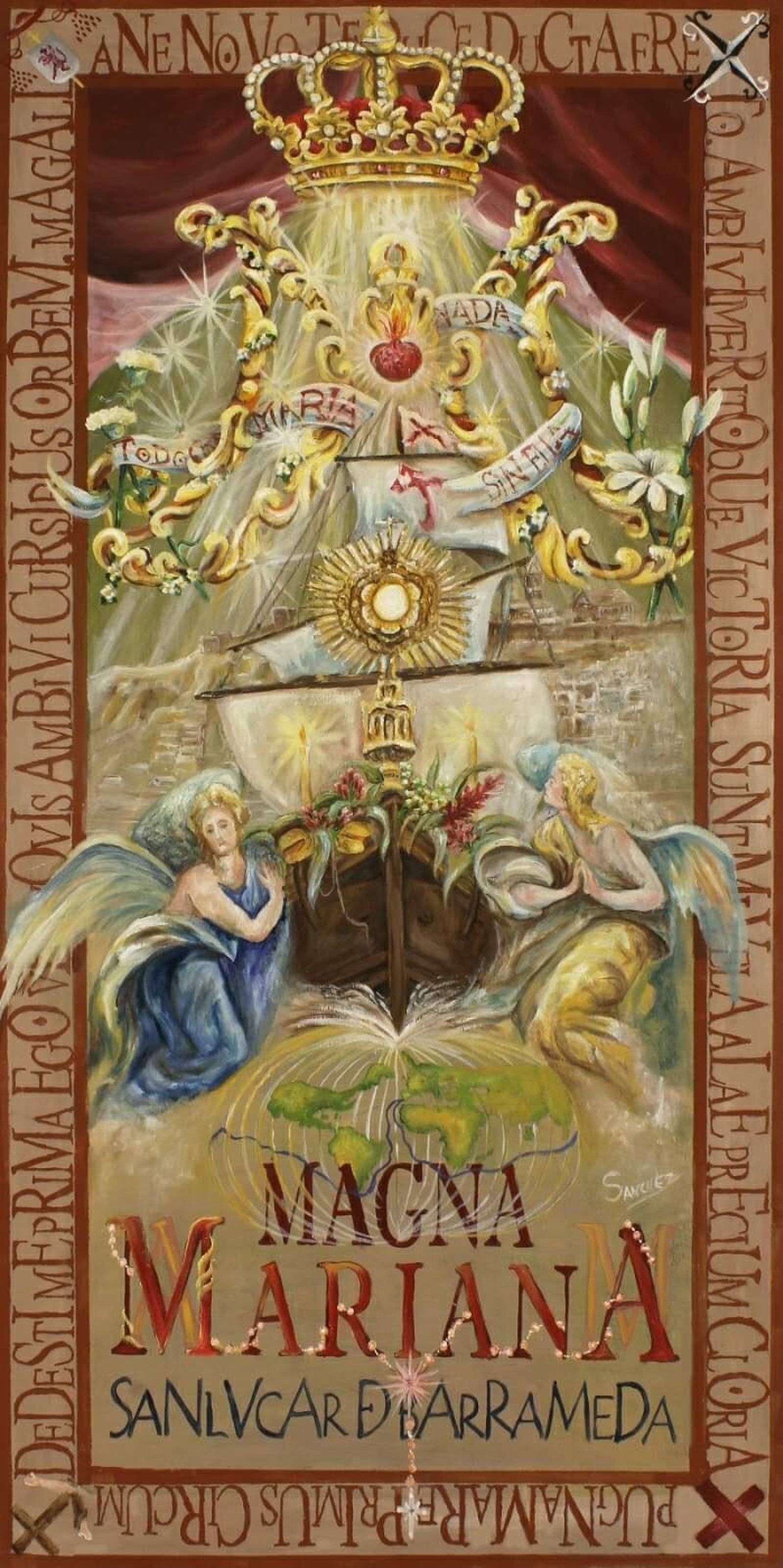 Cartel de la magna procesión mariana de Sanlúcar de Barrameda