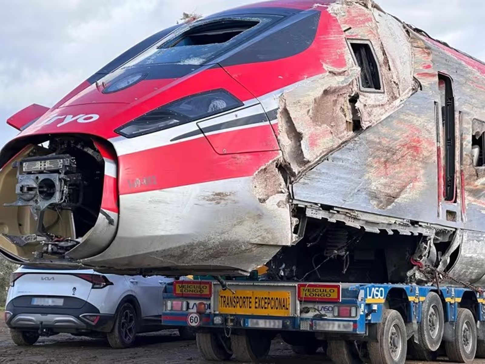 El tren Iryo accidentado en Adamuz.