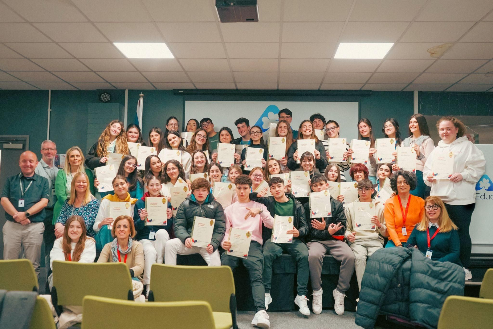 Estudiantes de Azur Education durante un viaje escolar de inmersión en Reino Unido.