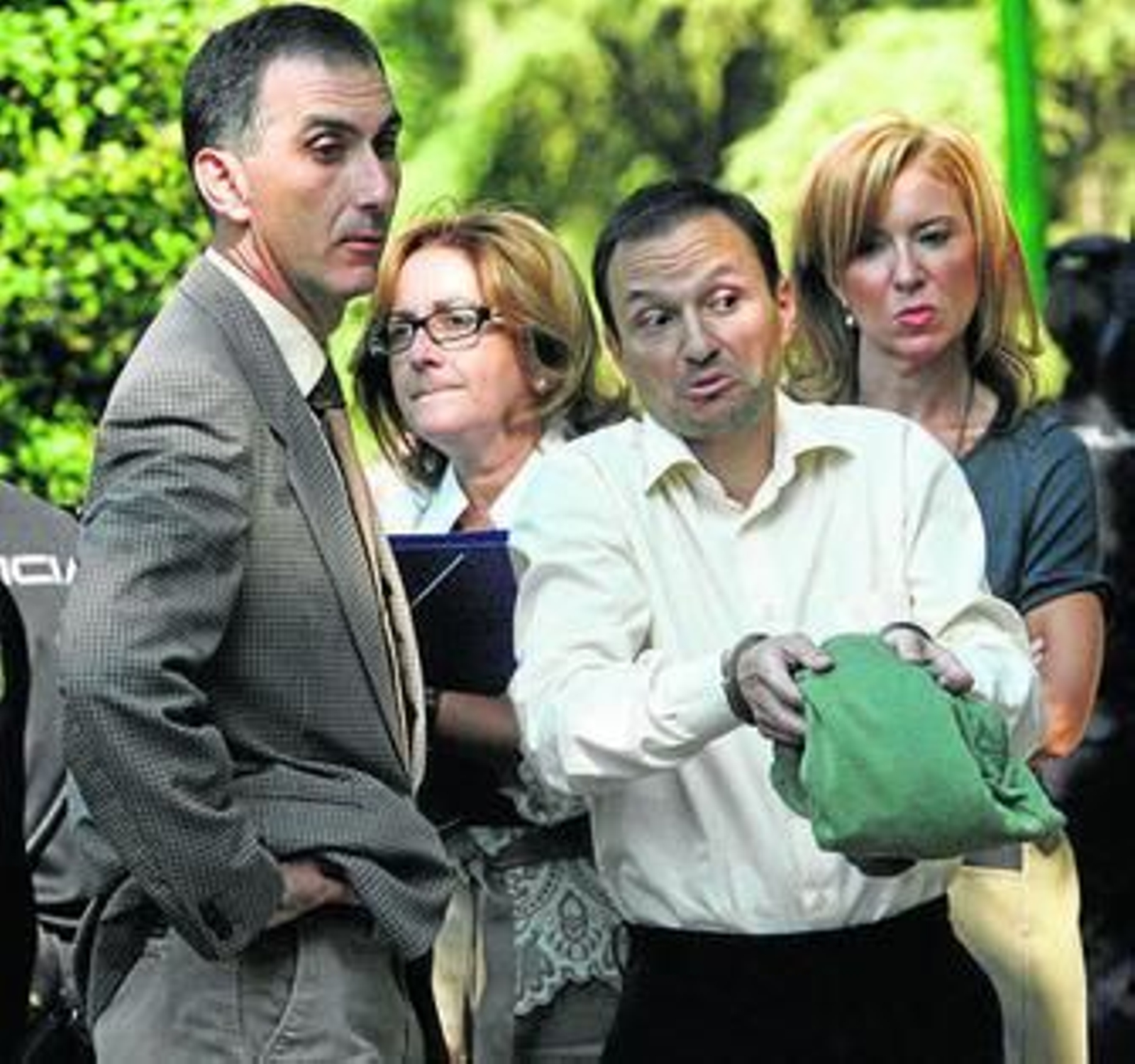 José Bretón, junto al juez instructor en la reconstrucción de los hechos en el Parque Cruz Conde.