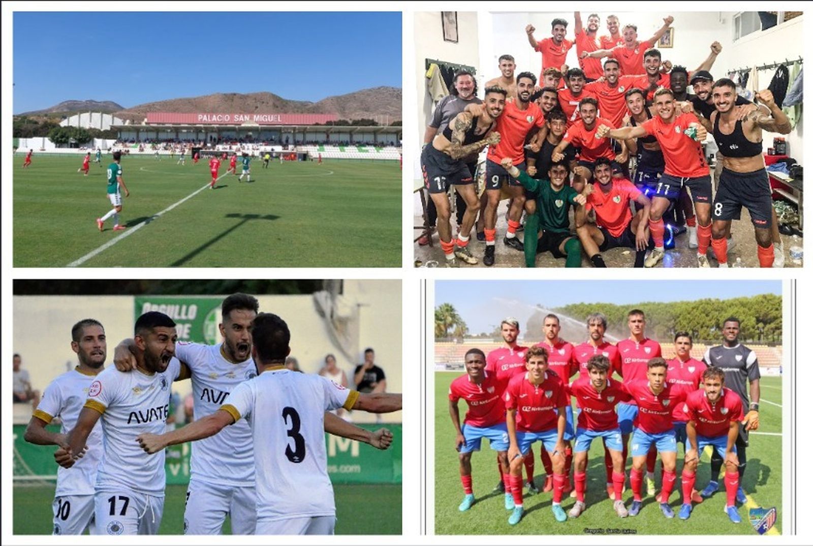 Juventud de Torremolinos CF, Antequera CF, Vélez CF y CD Estepona