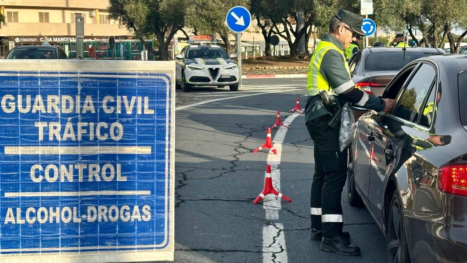 Agentes de la Guardia Civil en la campaña de vigilancia y control de la DGT.
