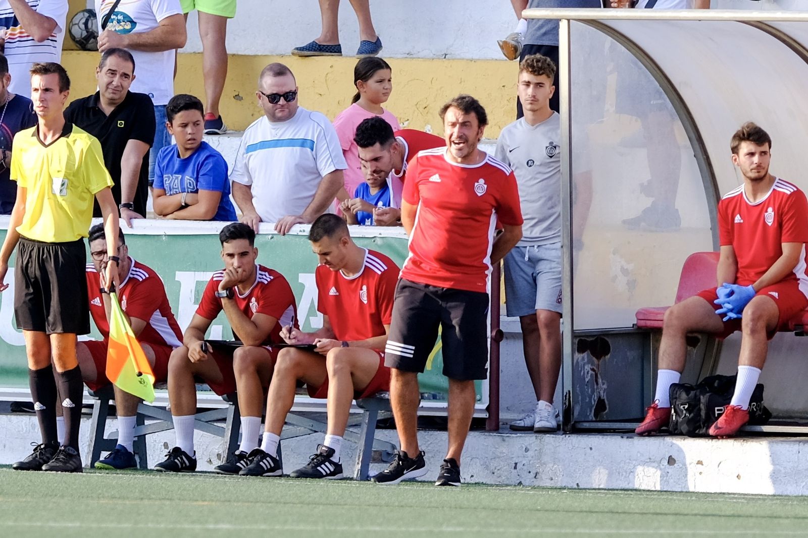 Jesús Galván, en un partido del CD Utrera.