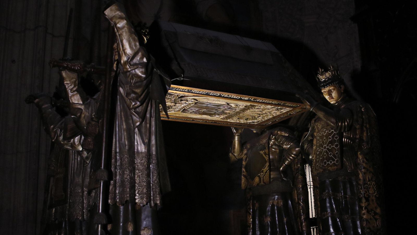 Sepulcro de Cristóbal Colón, en la Catedral de Sevilla.