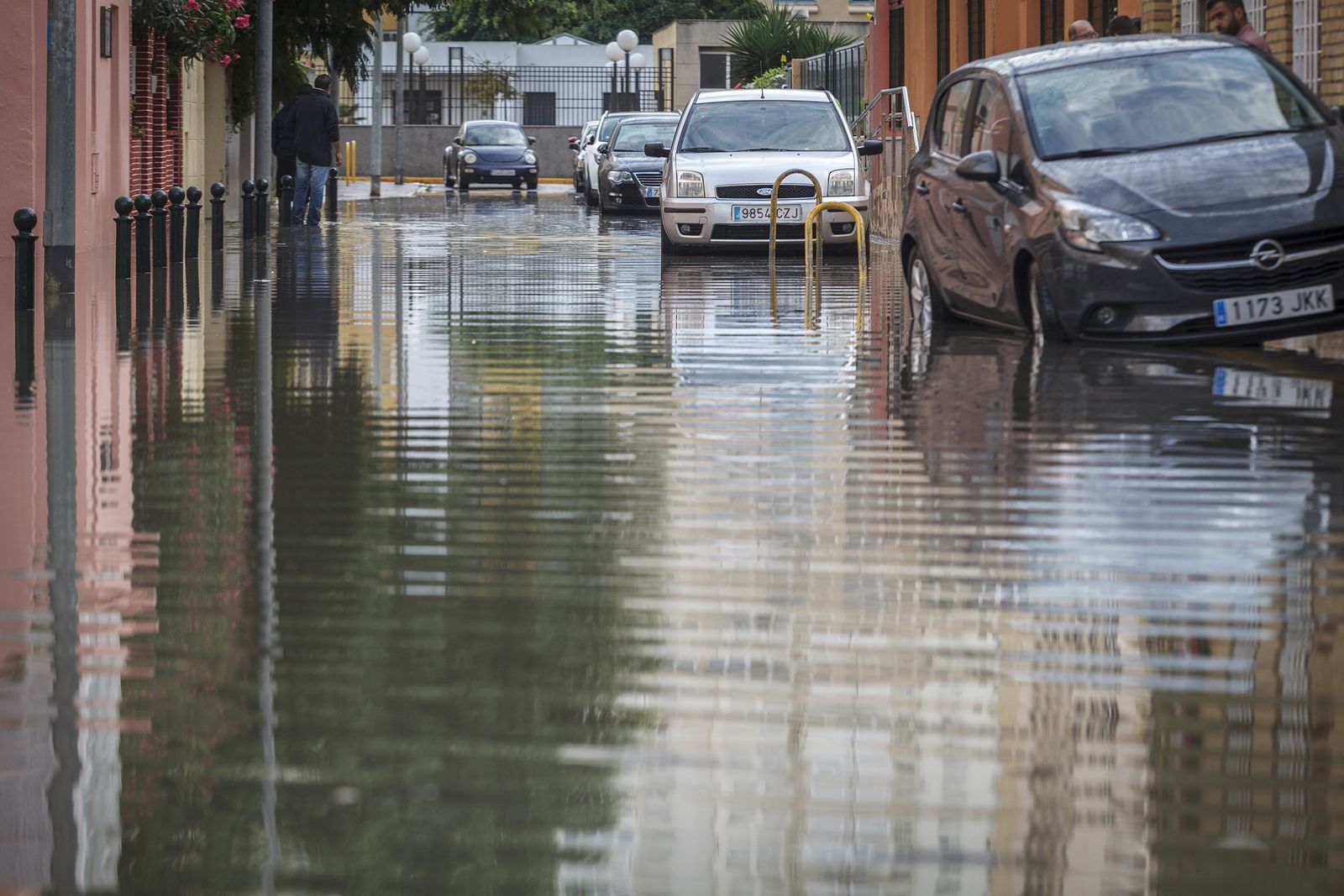 Los efectos de la tromba de agua en Cádiz