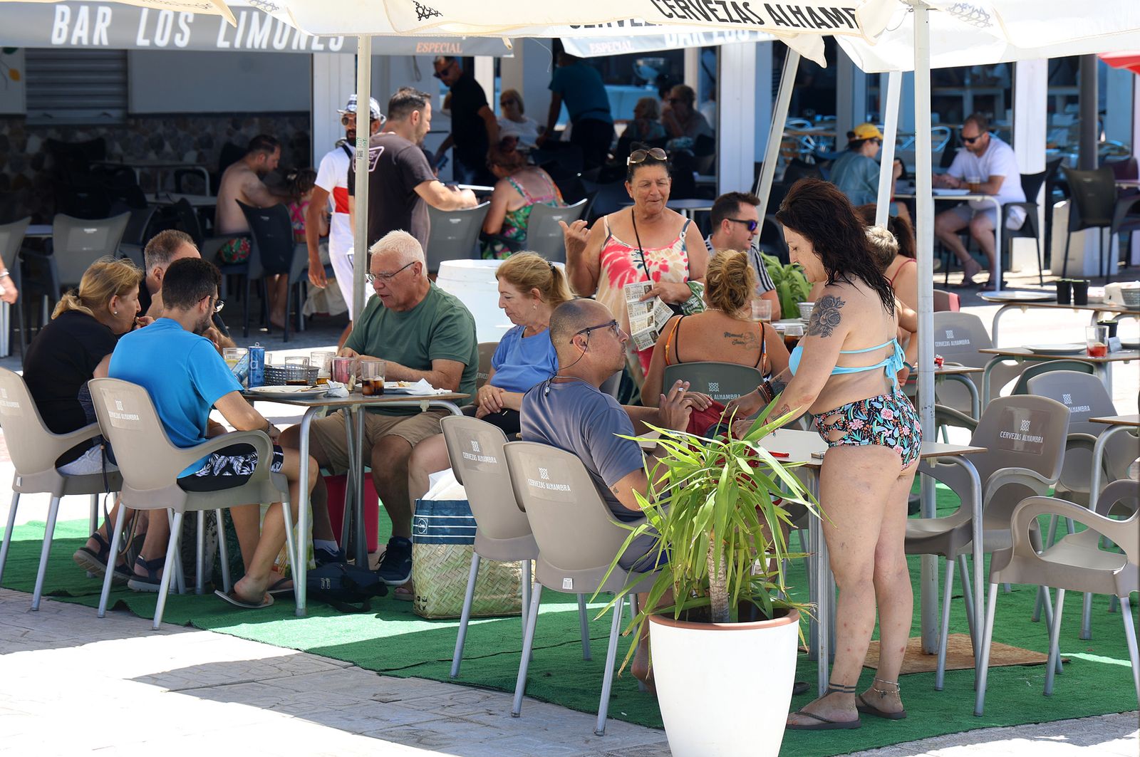 Imágenes de una mañana de calor y playa en Matalascañas