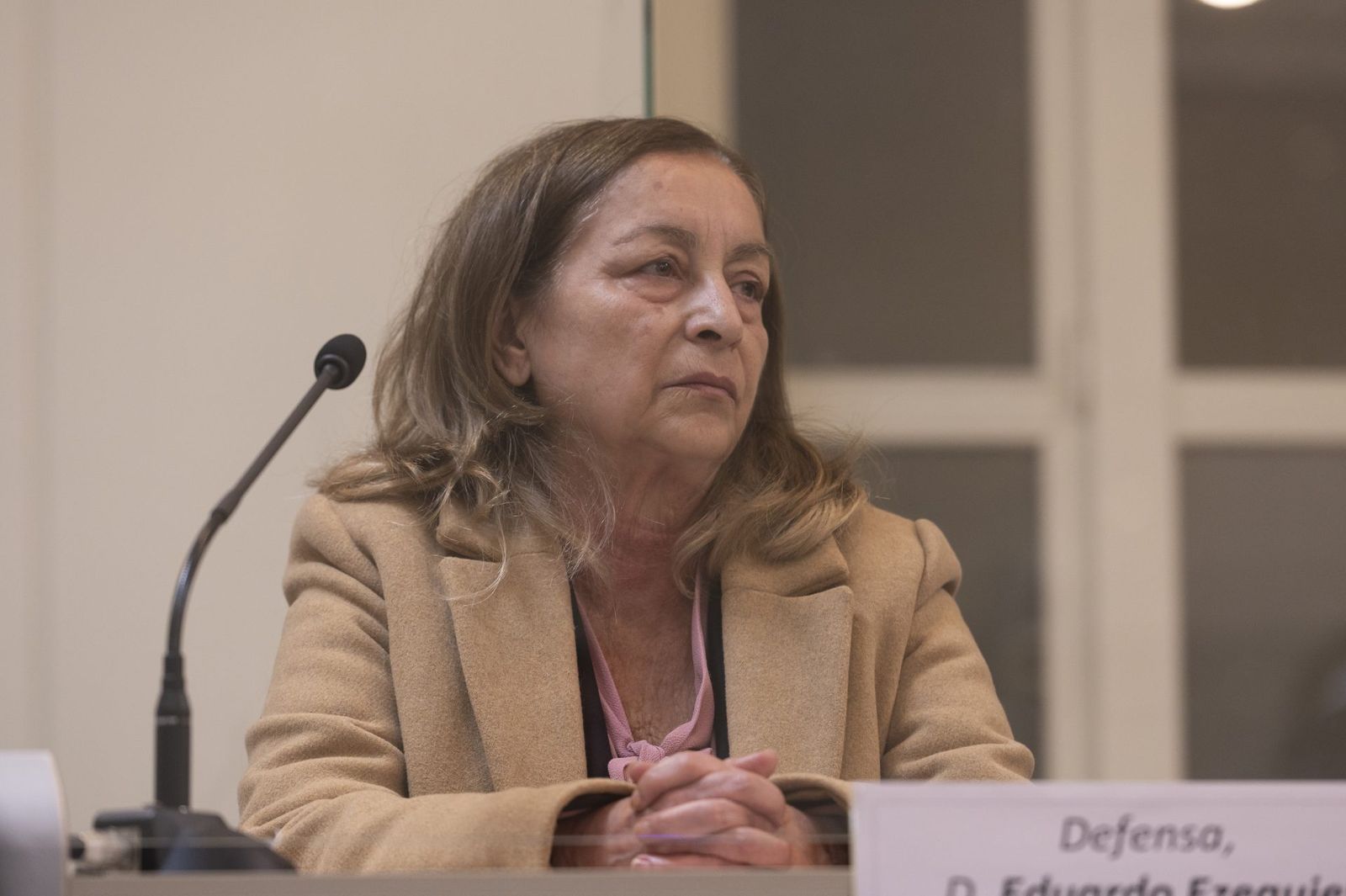 Foto de la acusada durante el juicio