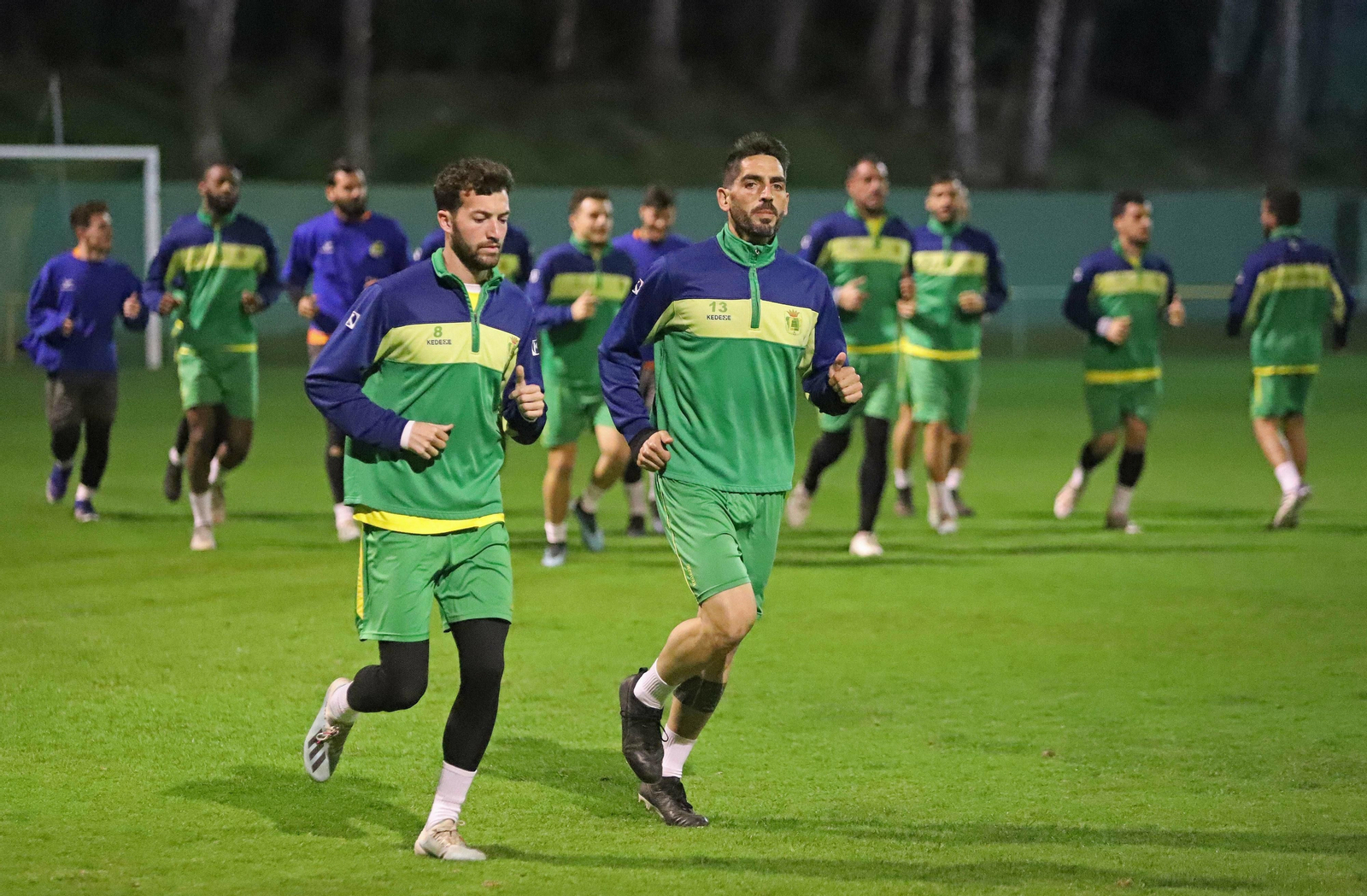 Legupín y el barreño Daniel Guerrero, en un entrenamiento.
