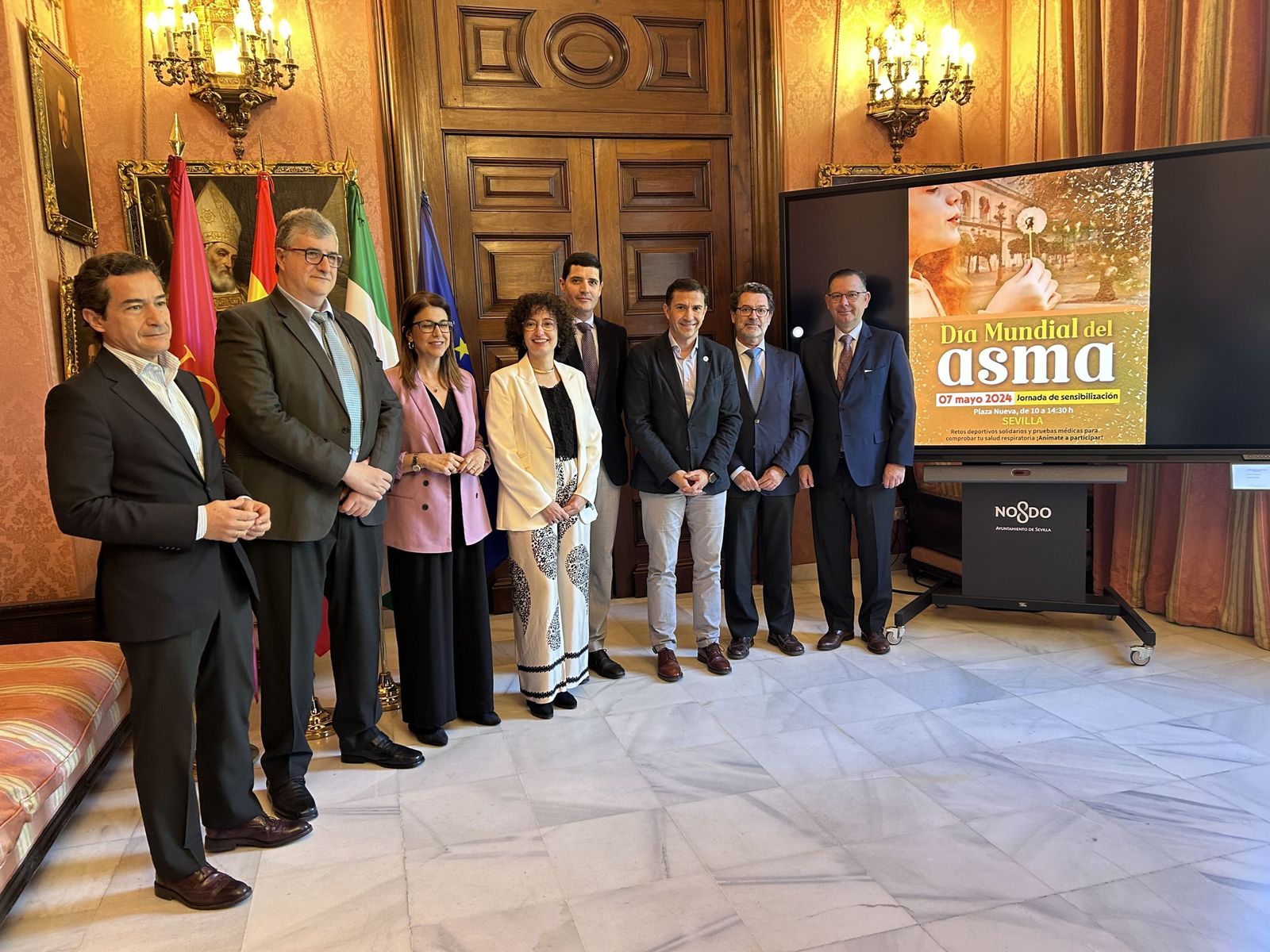 Un momento de la presentación de la jornada en el Ayuntamiento de Sevilla.