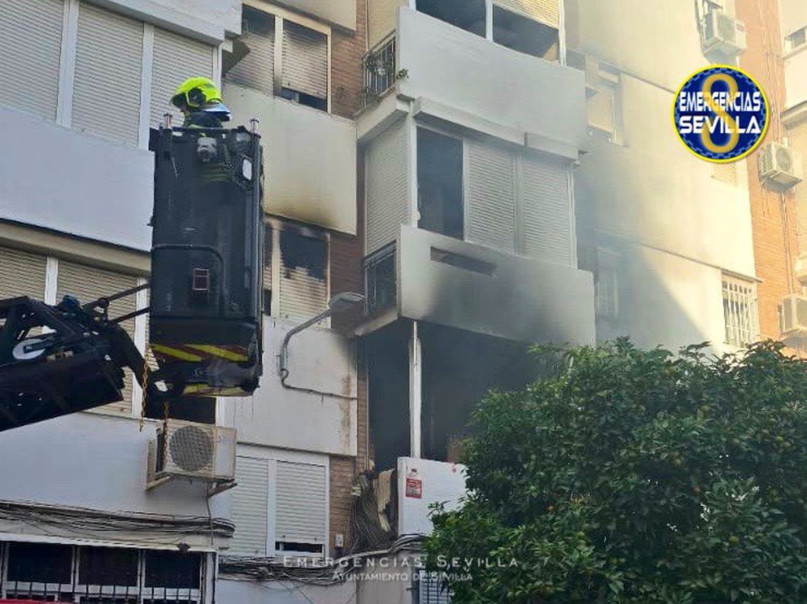 Estado en el que ha quedado el piso en el que se originó el fuego.