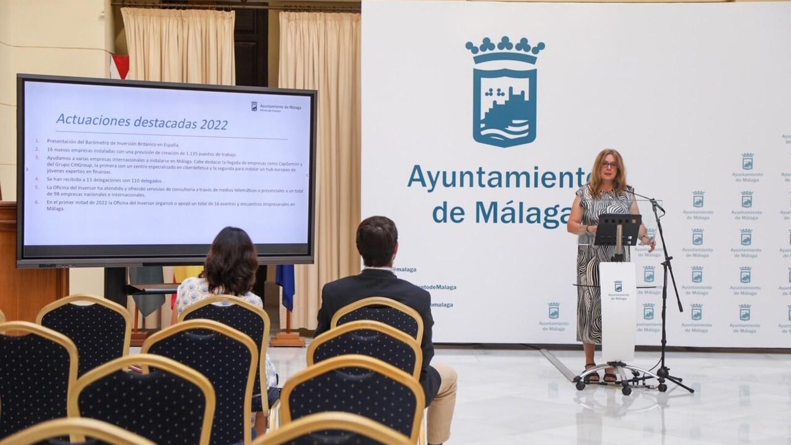 La concejala Rosa Sanchez este jueves en la presentación.