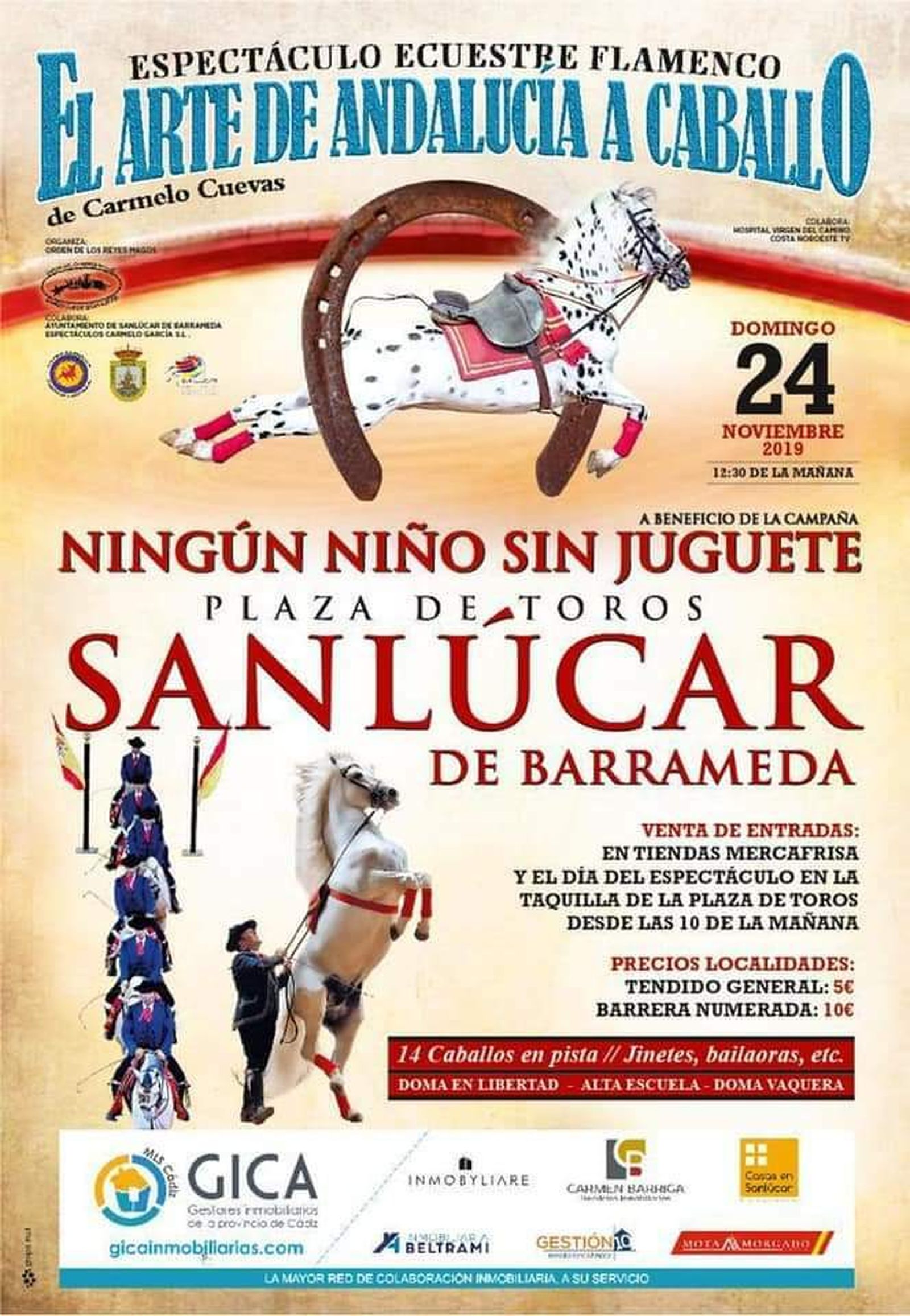 Espectáculo ecuestre flamenco.