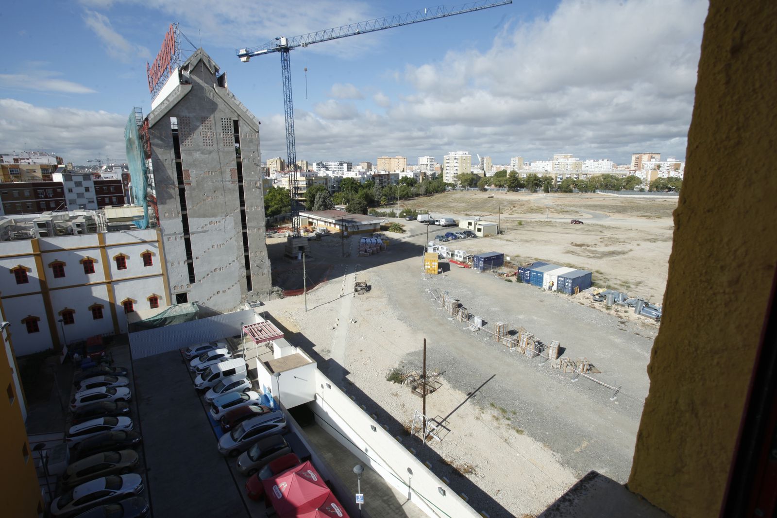 Obras en la "nueva" fábrica de Cruzcampo
