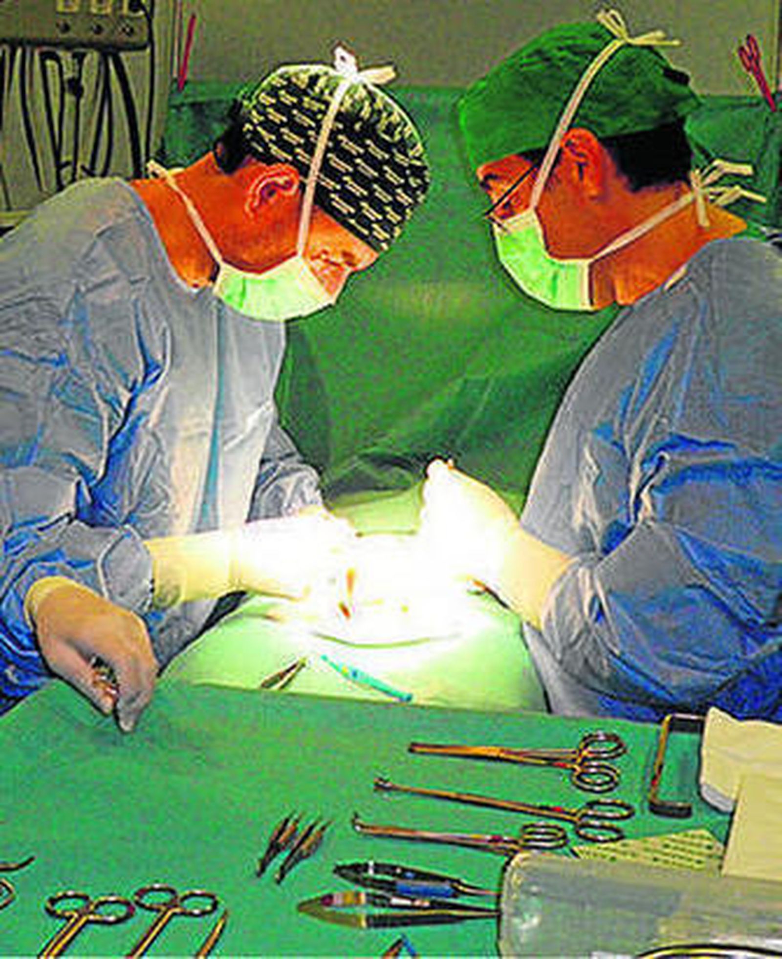 Intervención de una vasectomía.