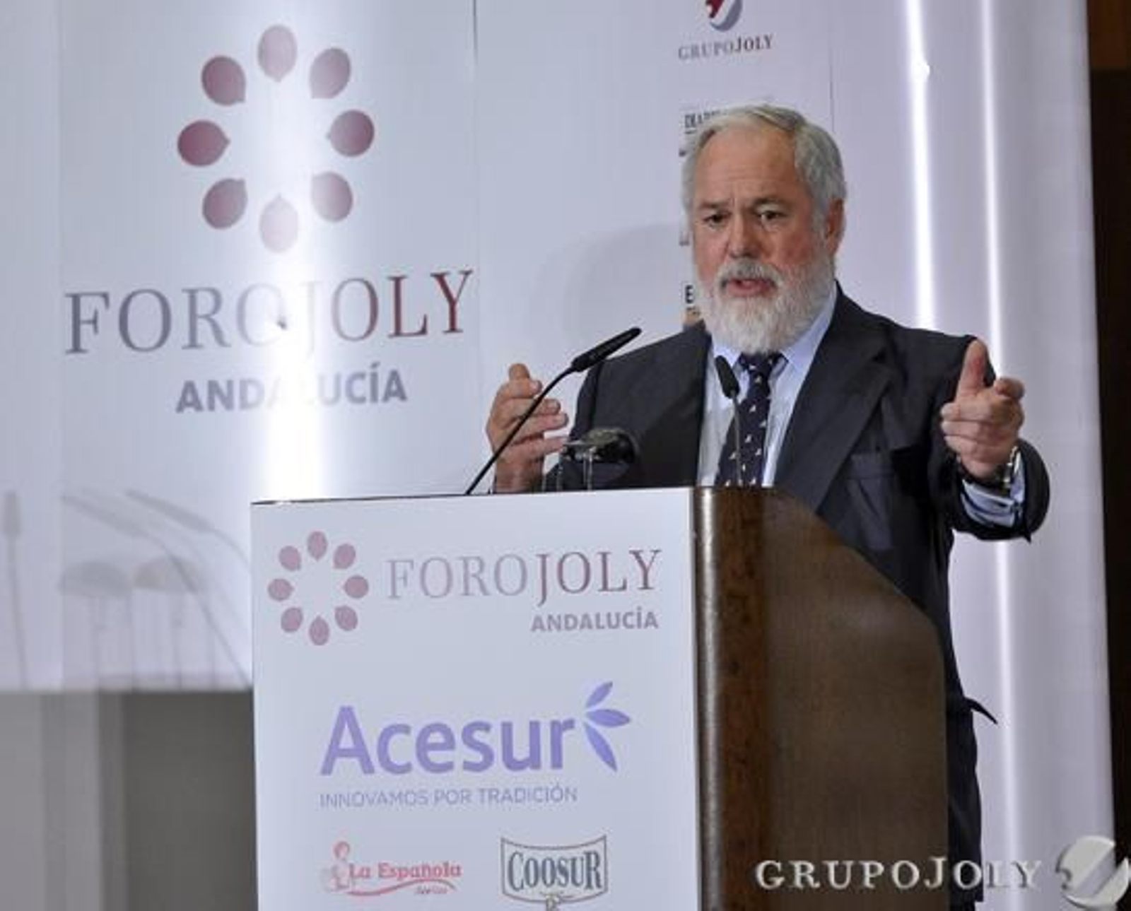 El ministro de Agricultura, Miguel Arias Cañete, durante su intervención en el Foro Joly. / Manuel Gómez