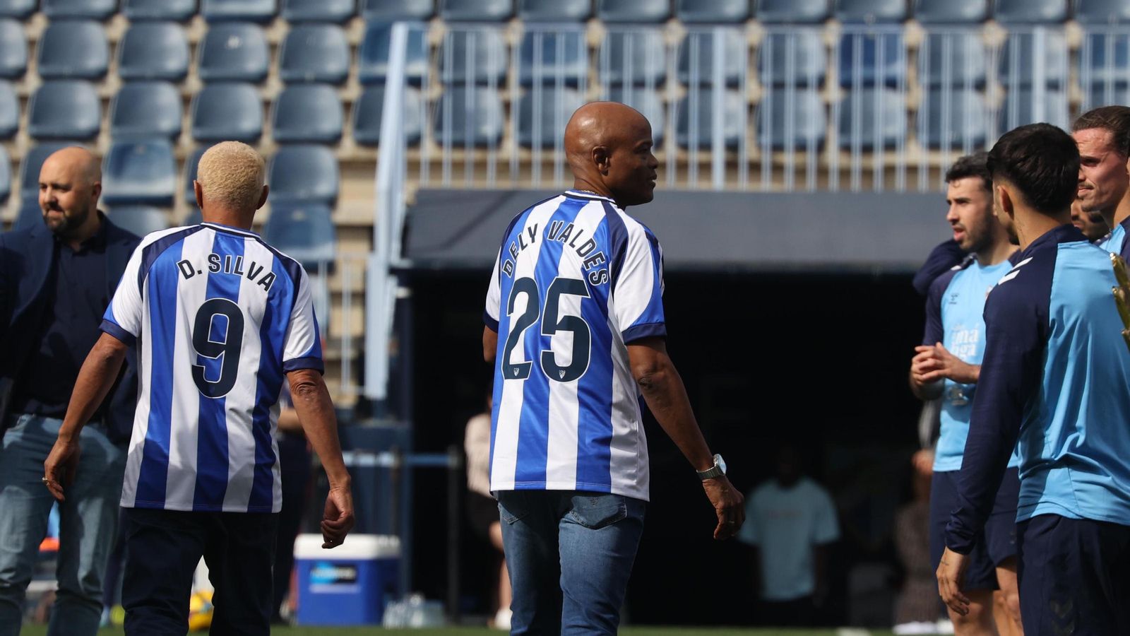 Darío Silva y Dely Valdés: las fotos del regreso de la Doble D a La Rosaleda
