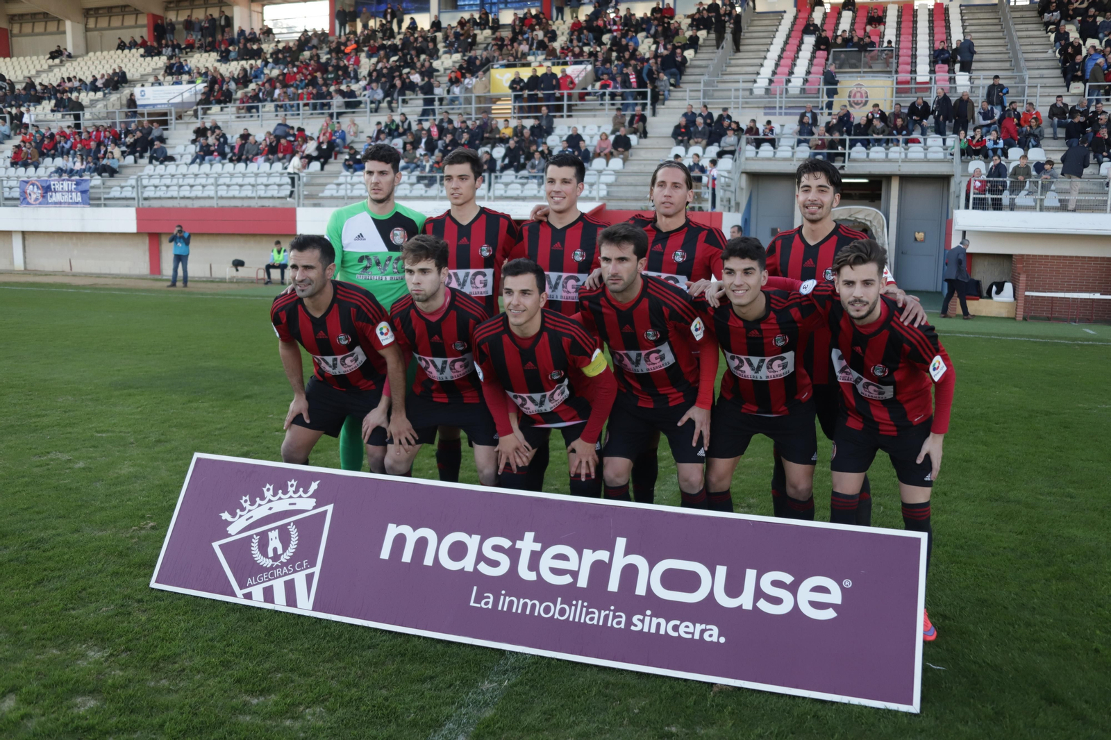 Formación inicial del CD Gerena en su visita al Nuevo Mirador de Algeciras el pasado mes de enero
