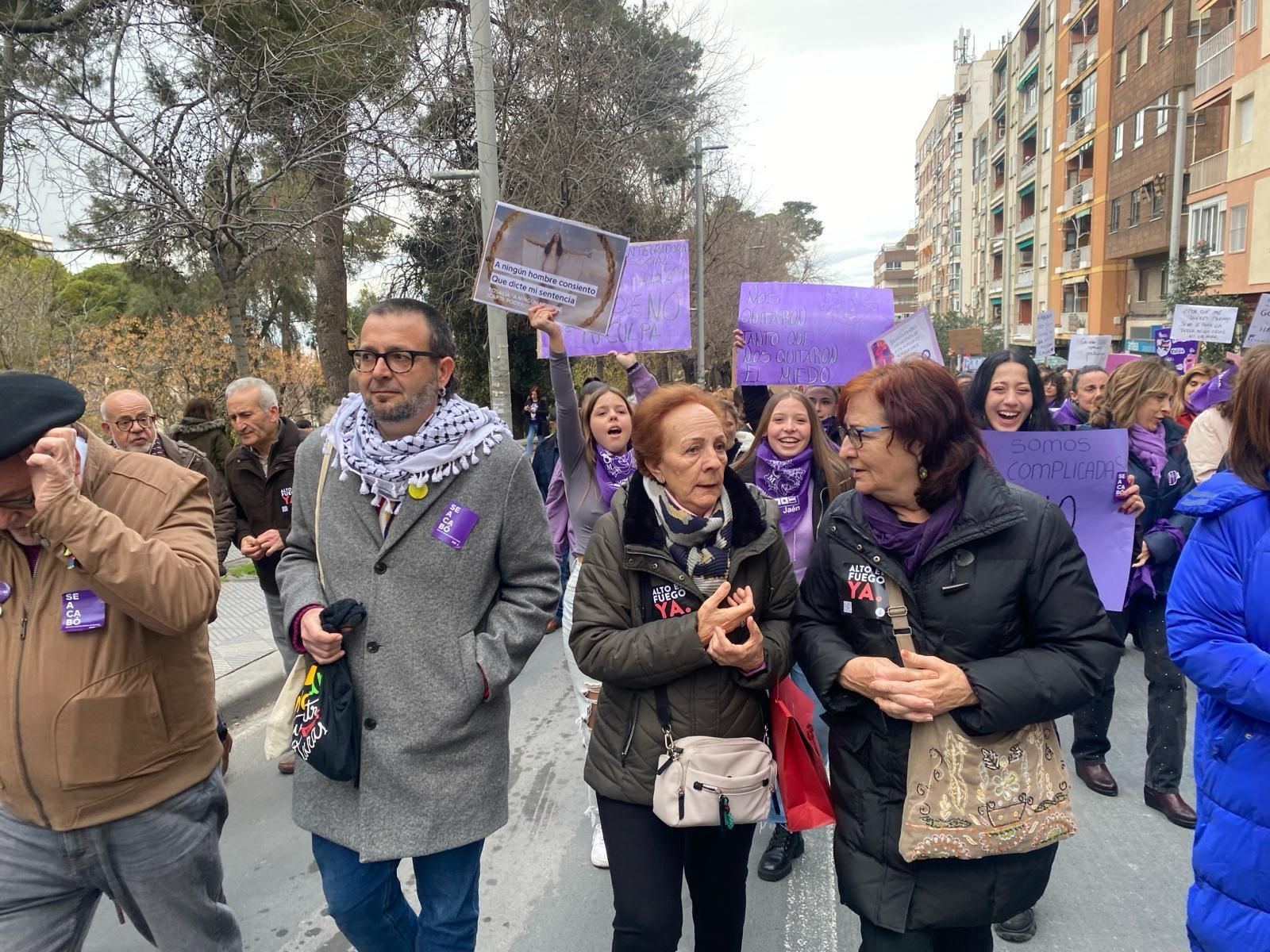 Manifestación del Día Internacional de la Mujer en Jaén.