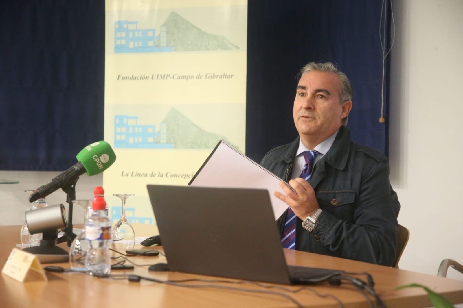 Alfonso Escuadra, este martes en la Menéndez Pelayo.