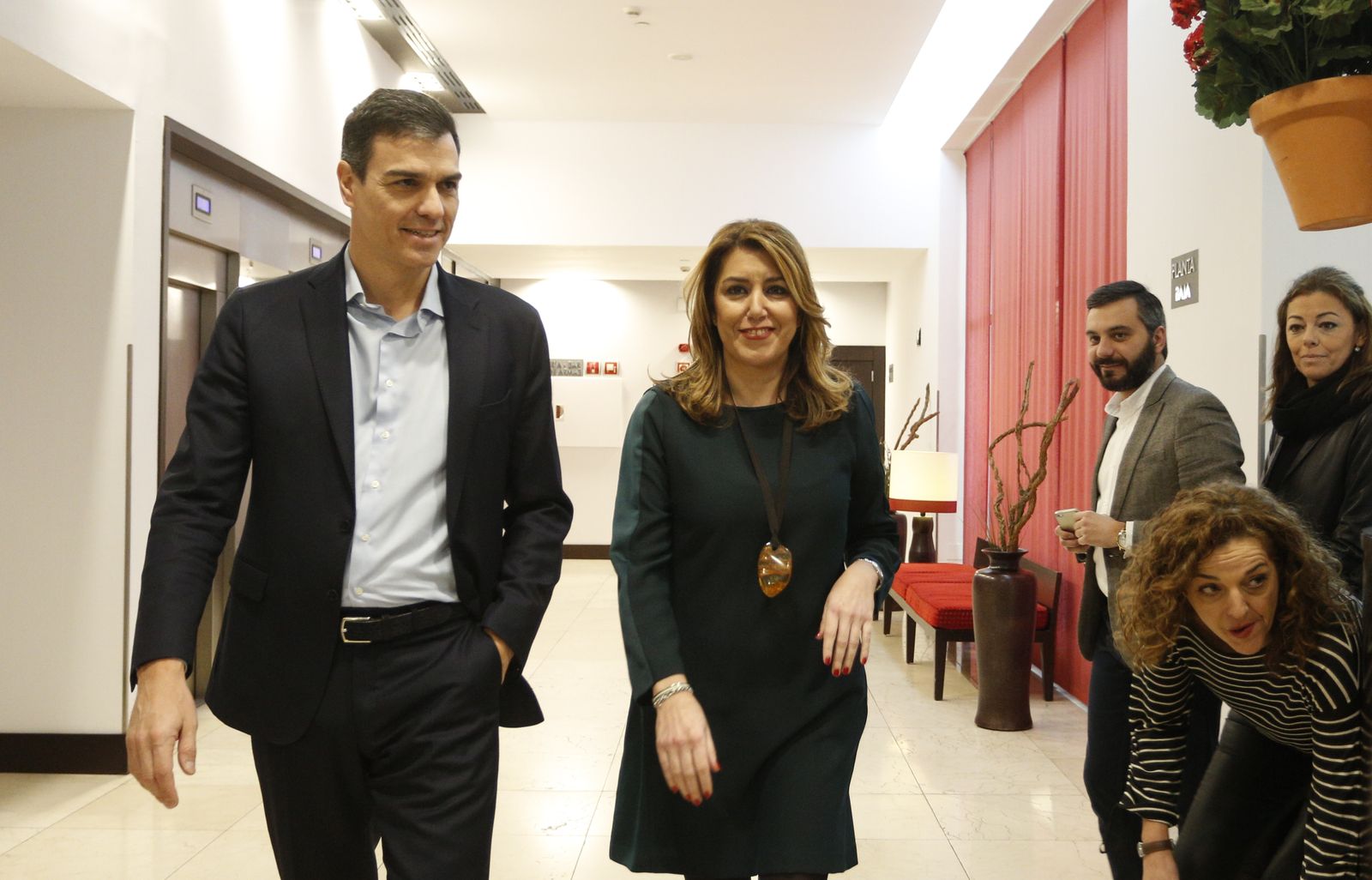 Susana Díaz y Pedro Sánchez en el Foro Joly