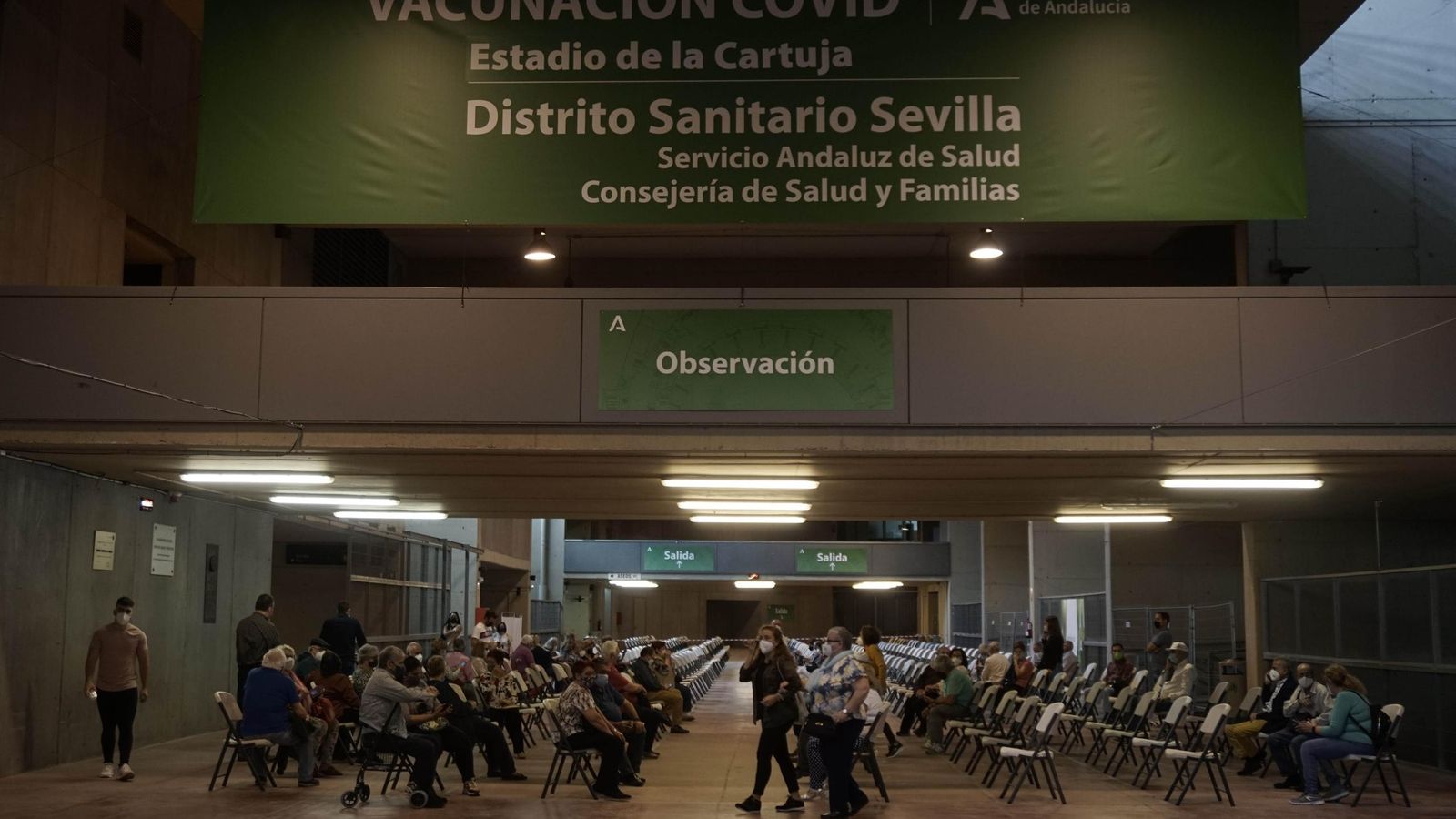 El estadio de la Cartuja convertido en 'vacunódromo' en la pandemia del Covid.