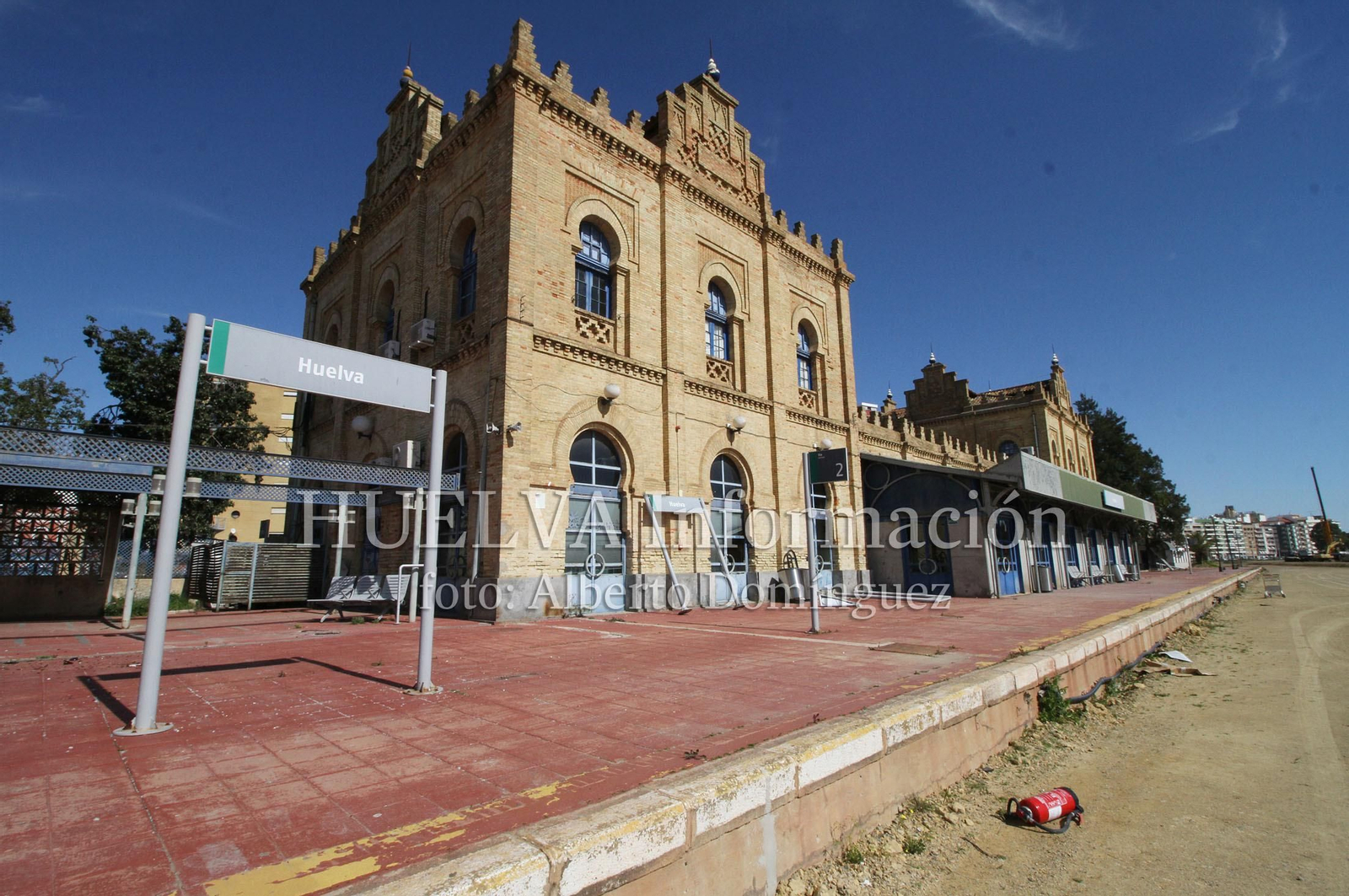 Imágenes del estado actual de la antigua Estación de Tren de Huelva