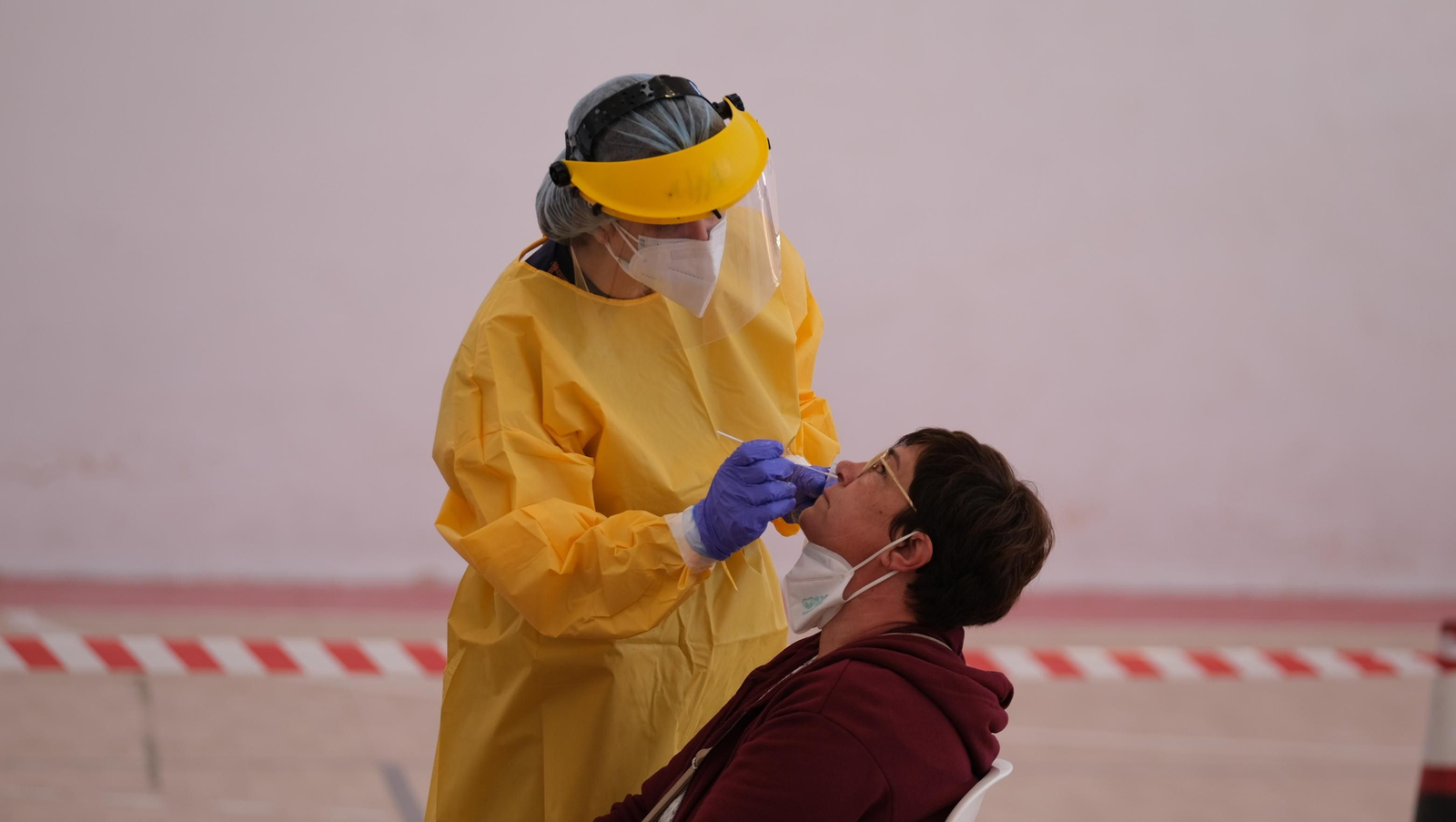 Realización de tes de antígenos en Los Gallardos.