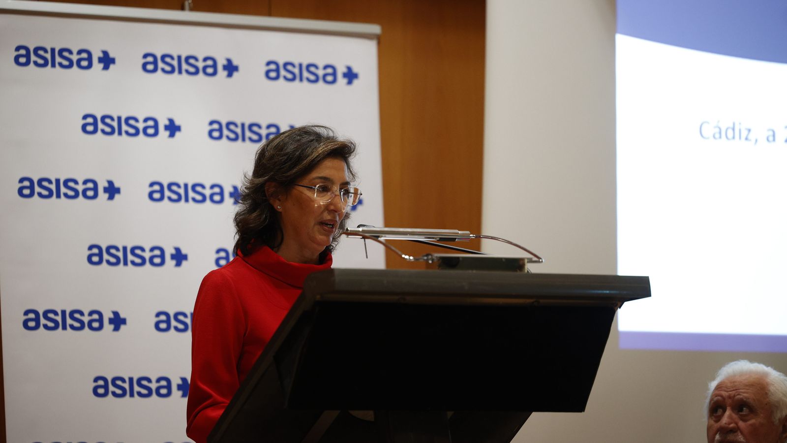 Otro momento de su intervención.