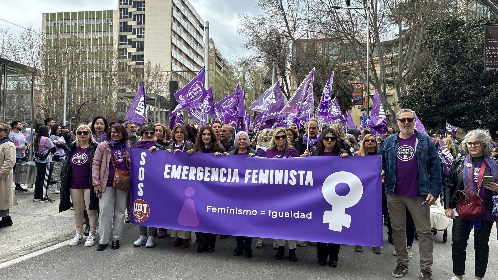 Manifestación del Día de la Mujer en Jaén.