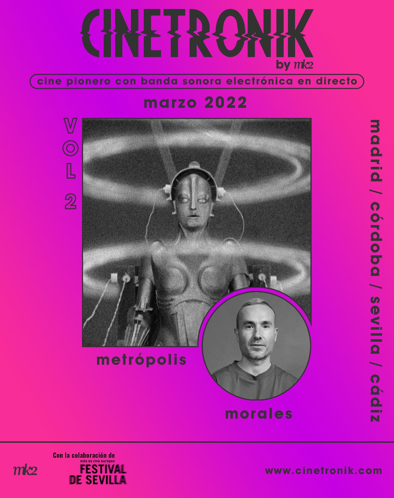 Programación de marzo de Cinetronik, dedicada a 'Metropolis' de Fritz Lang.