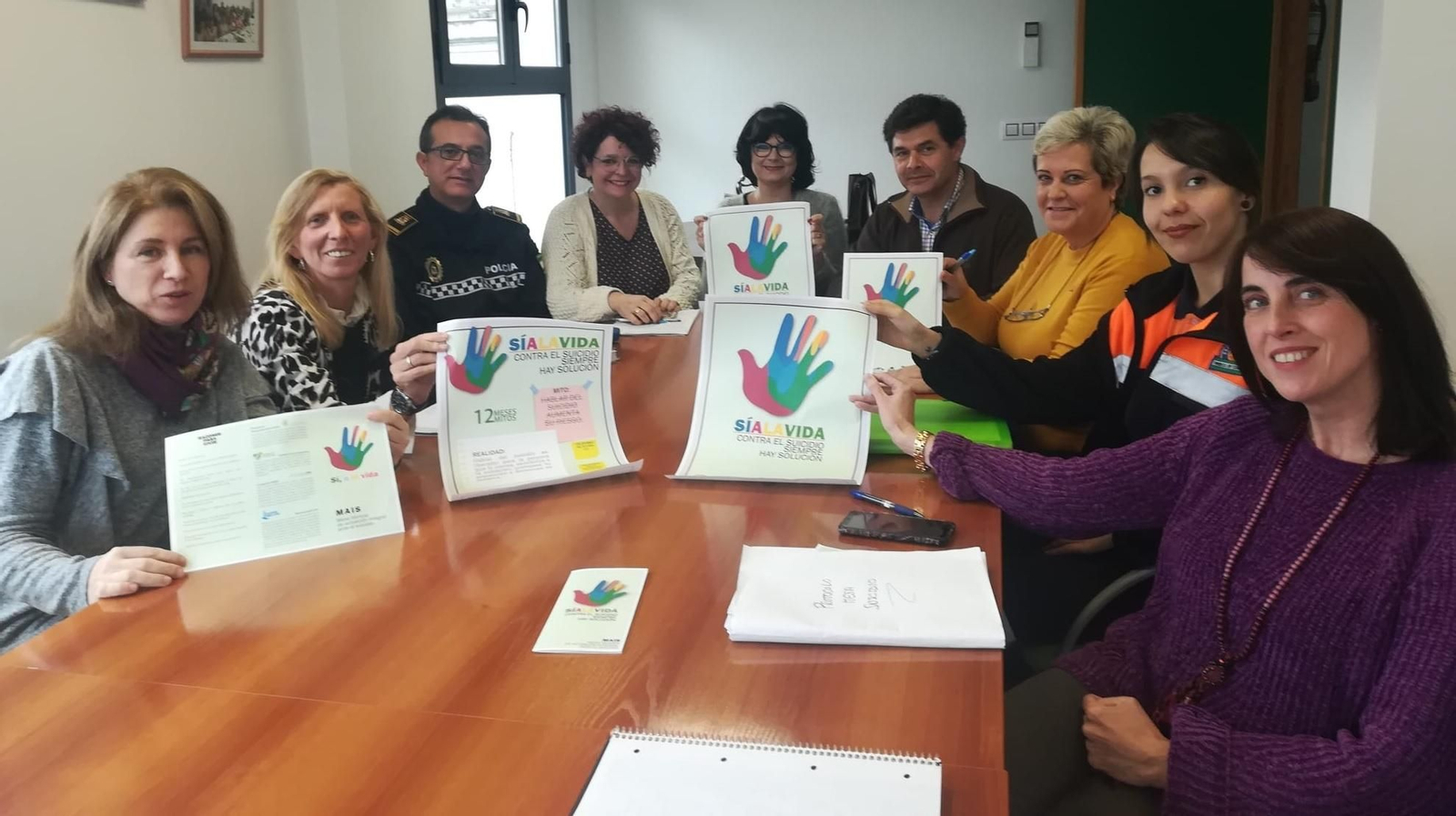 Integrantes de la mesa contra el suicidio de Priego de Córdoba.