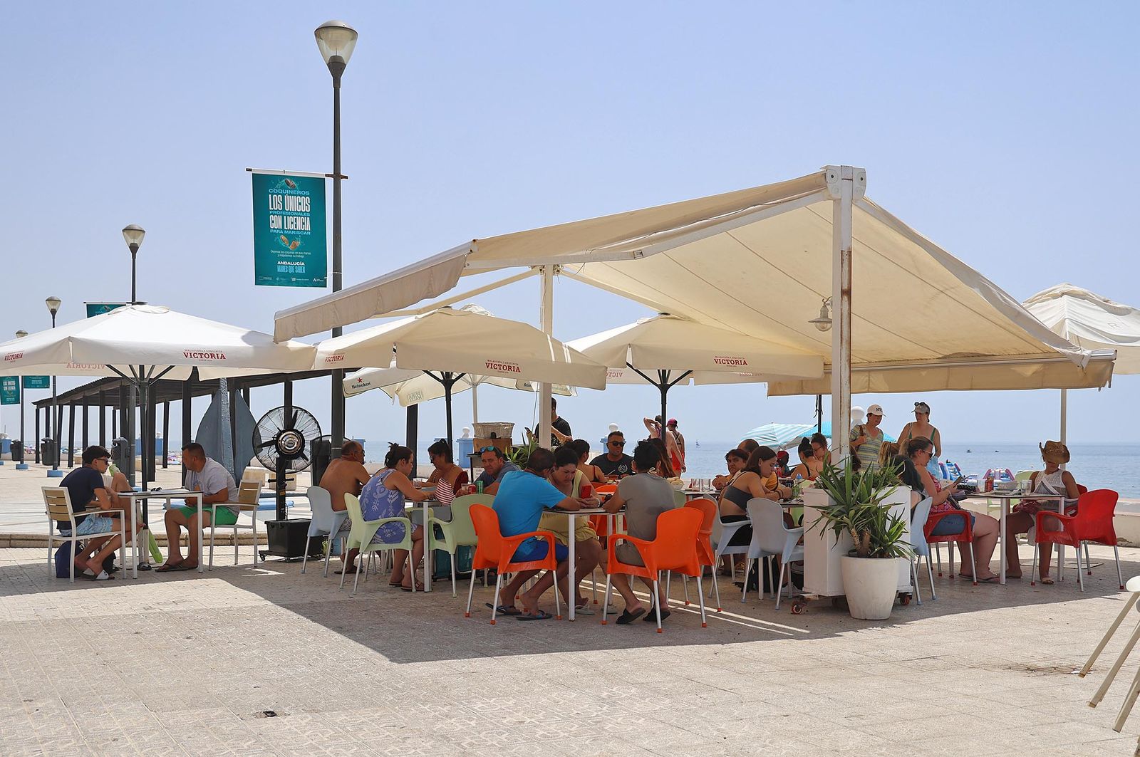 Imágenes del caluroso día en la playa de Matalascañas