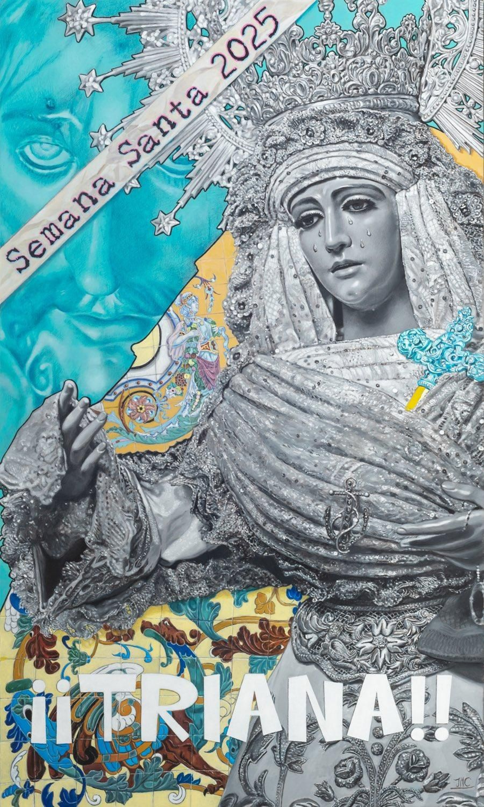 La obra, de gran colorido y con la Esperanza en primer plano