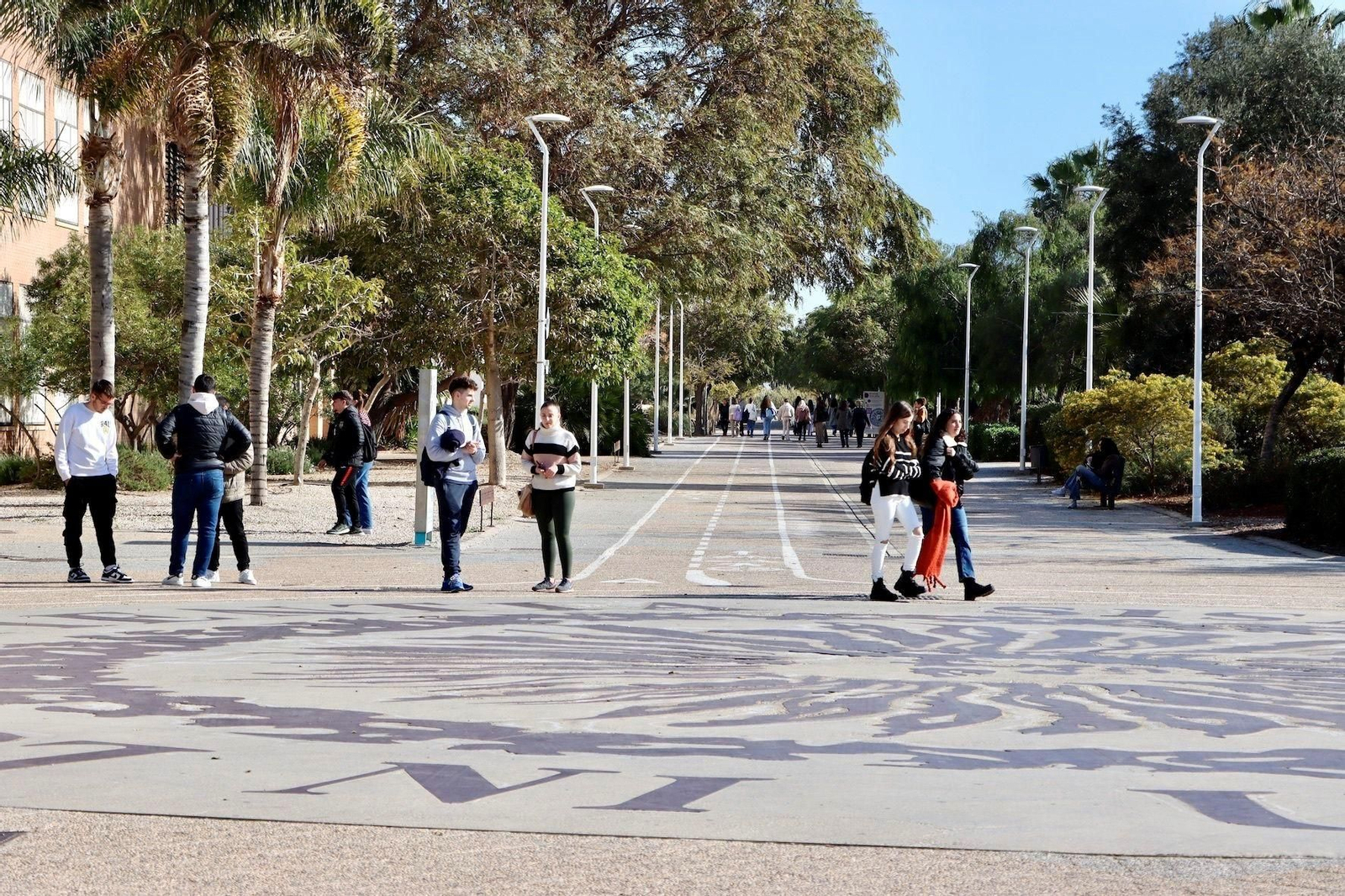 Estudiantes en el campus de la UAL.