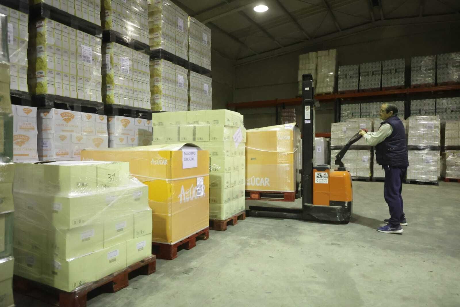 Los alimentos donados por Mercadona al Banco de Alimentos.