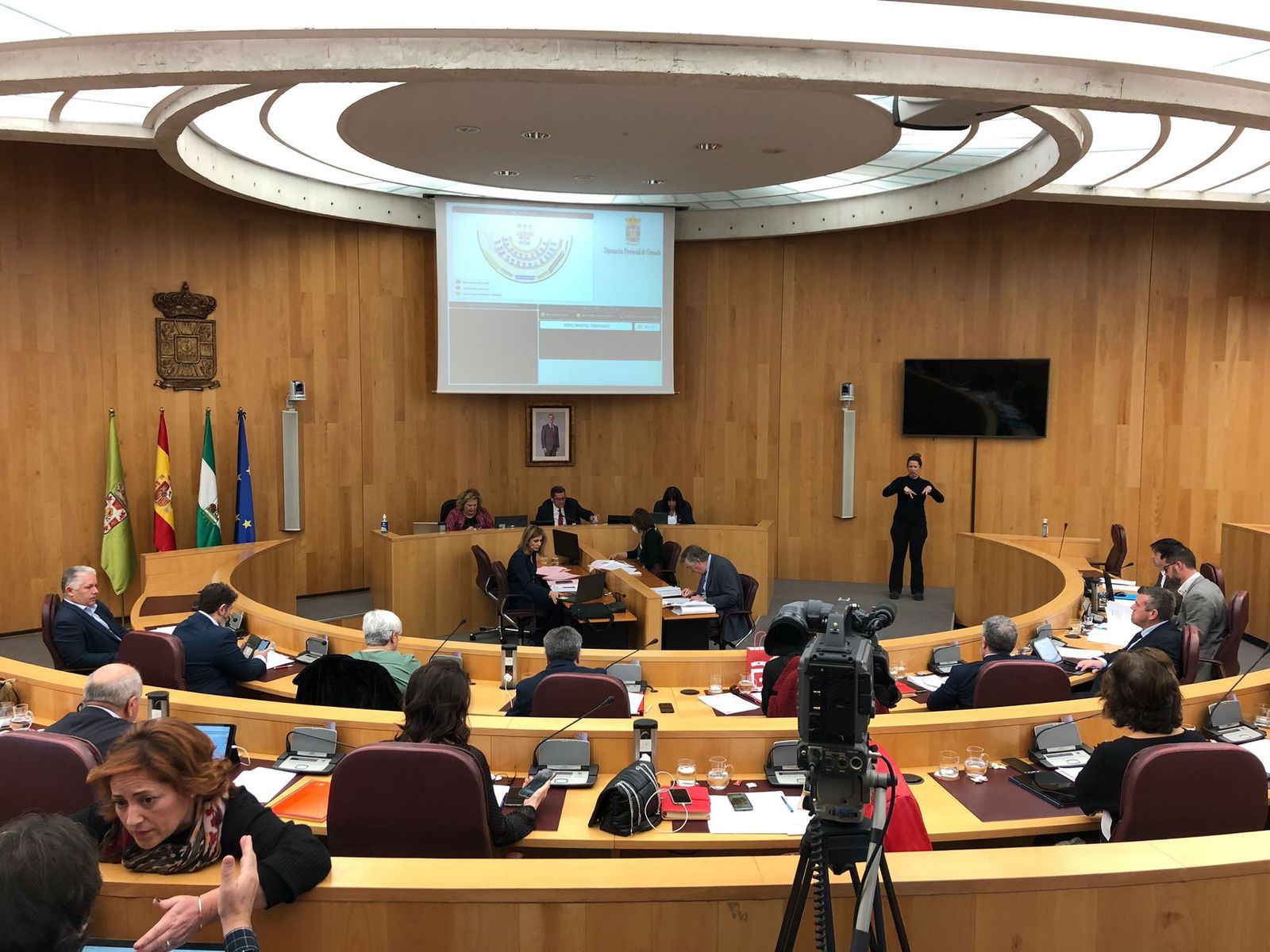 Imagen del pleno de febrero celebrado en la Diputación de Granada