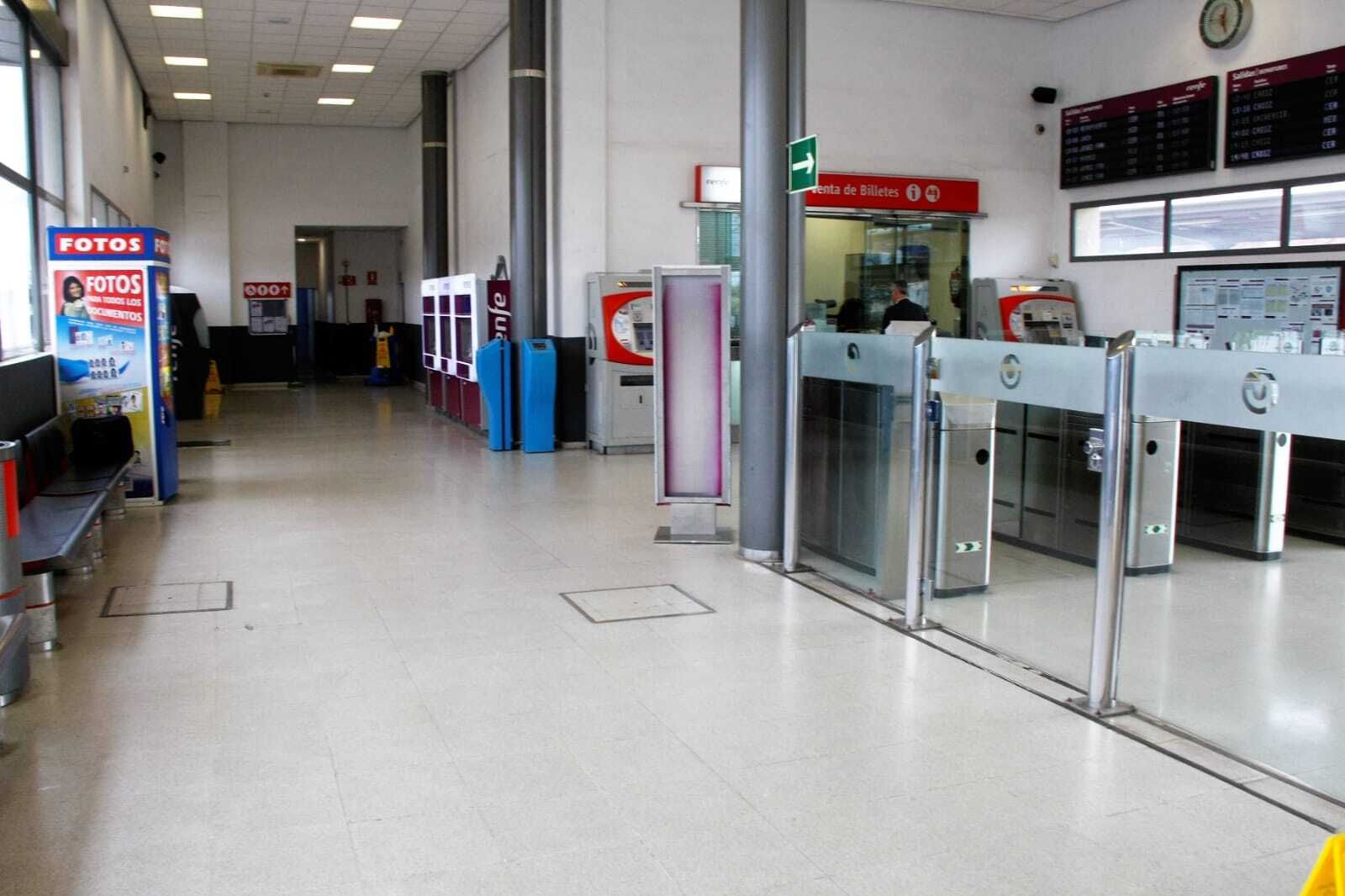 Una imagen de la estación de trenes.