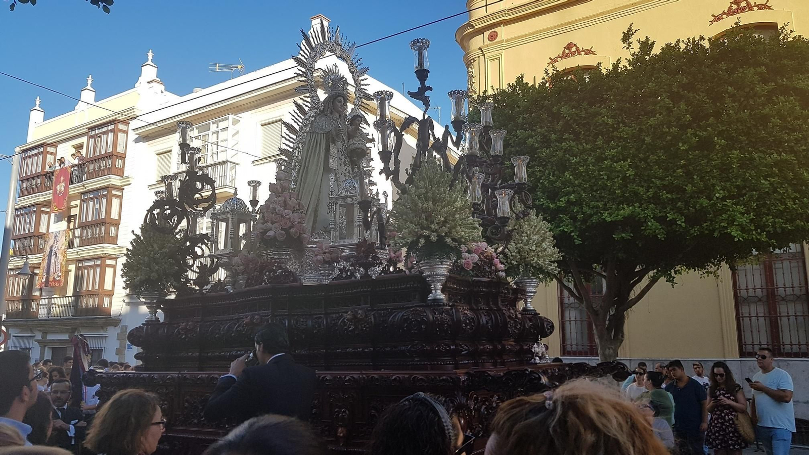 La Virgen de las Mercedes, en su última salida procesional. La Virgen de las Mercedes, en su última salida procesional.