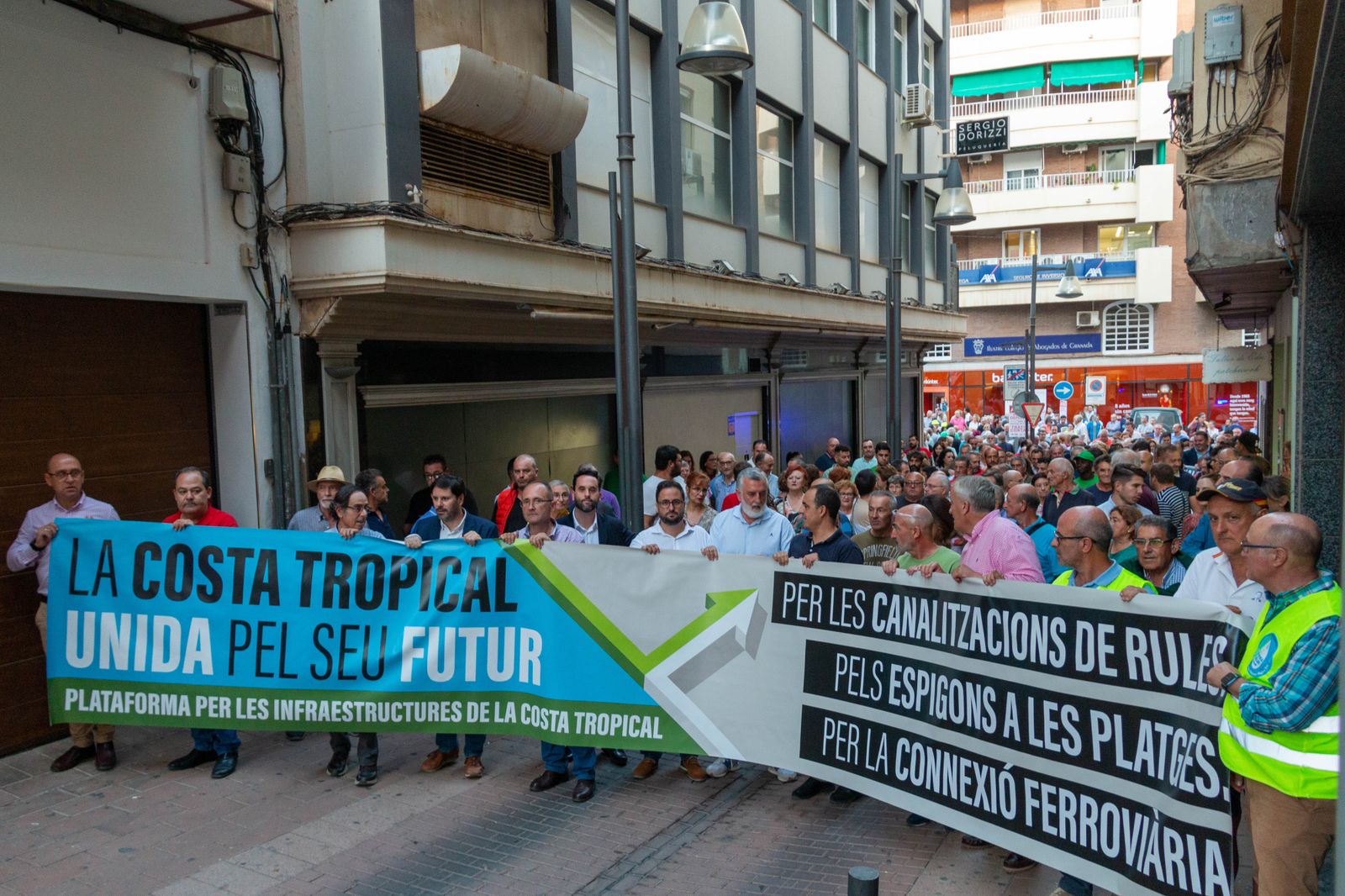 Manifestación por las infraestructuras de la Costa de Granada