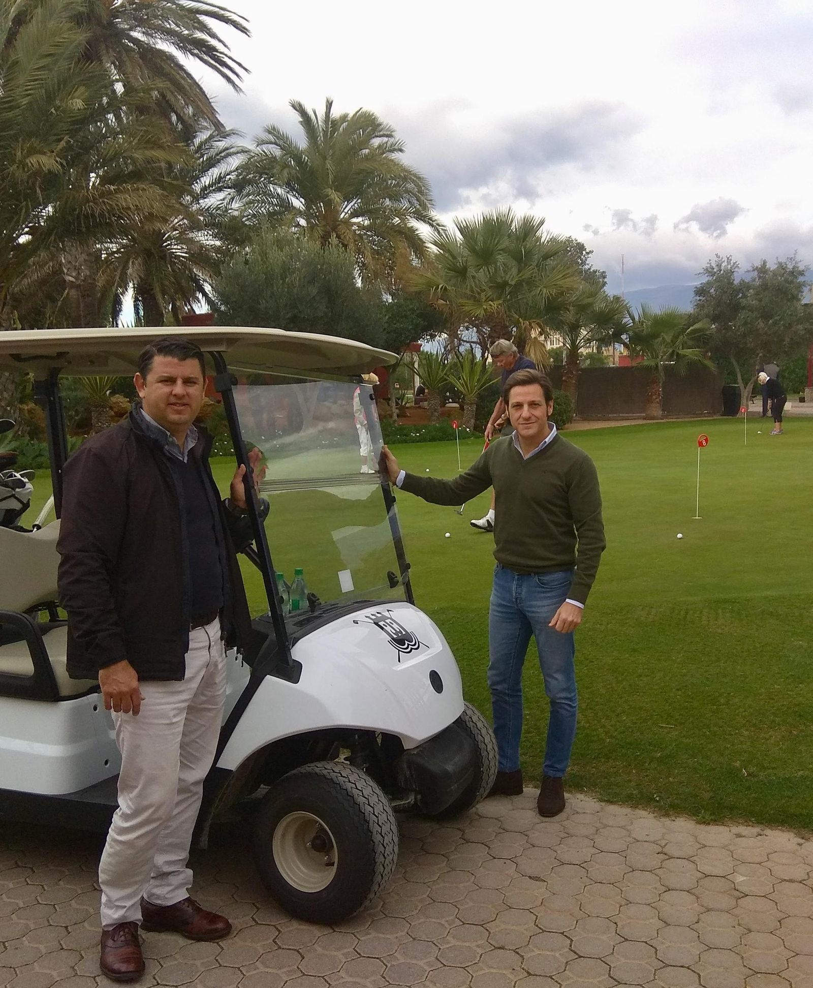 Francisco Javier Martín y Luis Miguel Carmona, en el Campo de Golf de Playa Serena.